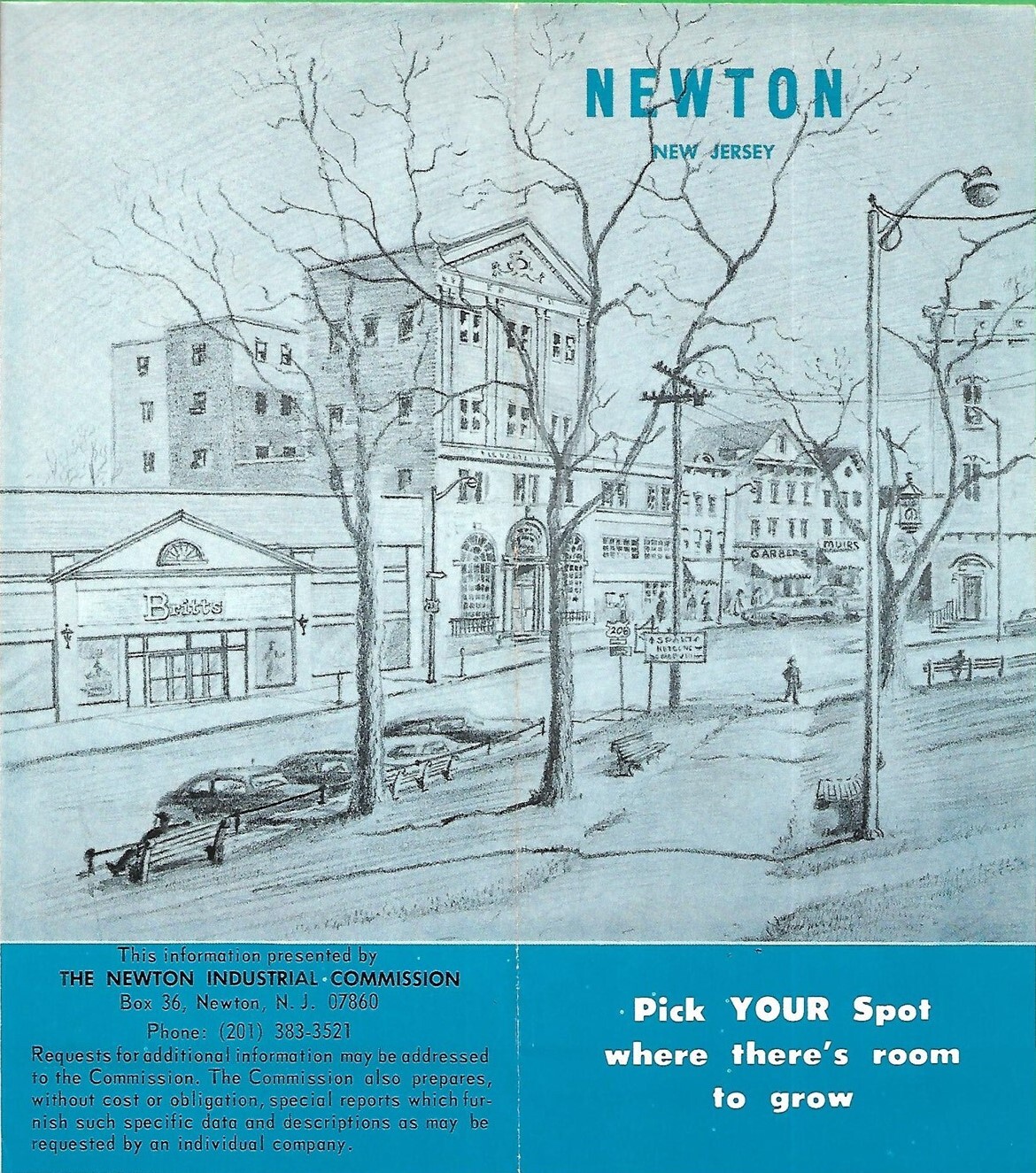 1965 NEWTON Sussex County New Jersey Promotional Brochure Schools Clubs Industry