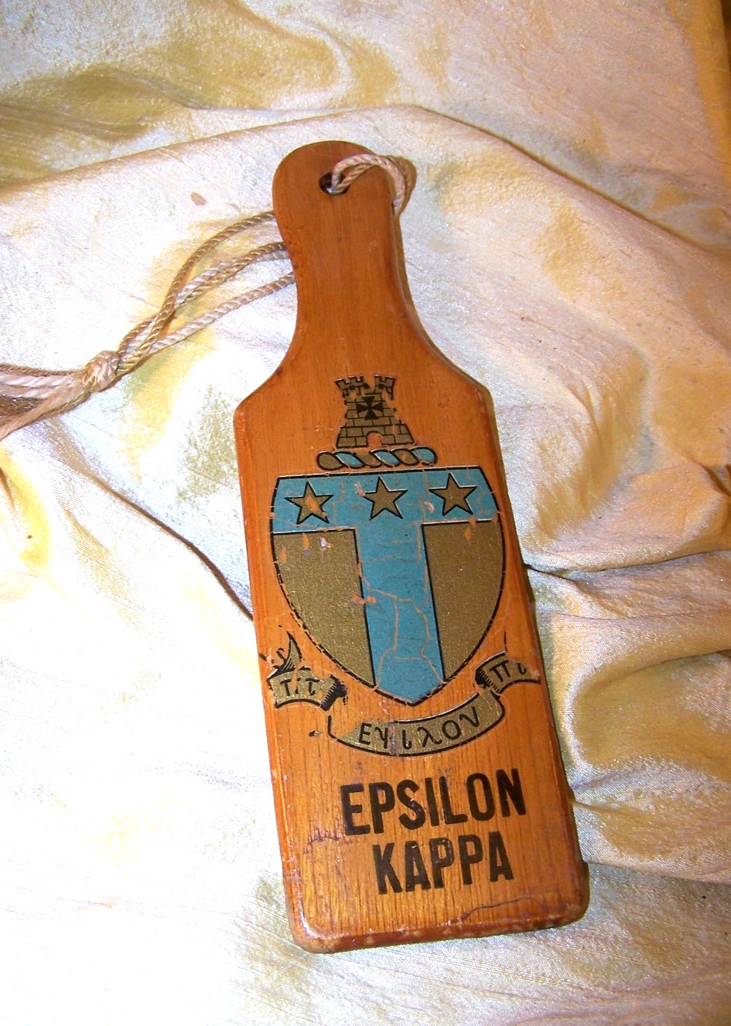 VINTAGE Alpha Tau Omega fraternity 1946 Formal mini-paddle w/ crest, EK chap ATO VINTAGE Alpha Tau Omega fraternity 1946 Formal mini-paddle w/ crest, EK chap ATO
