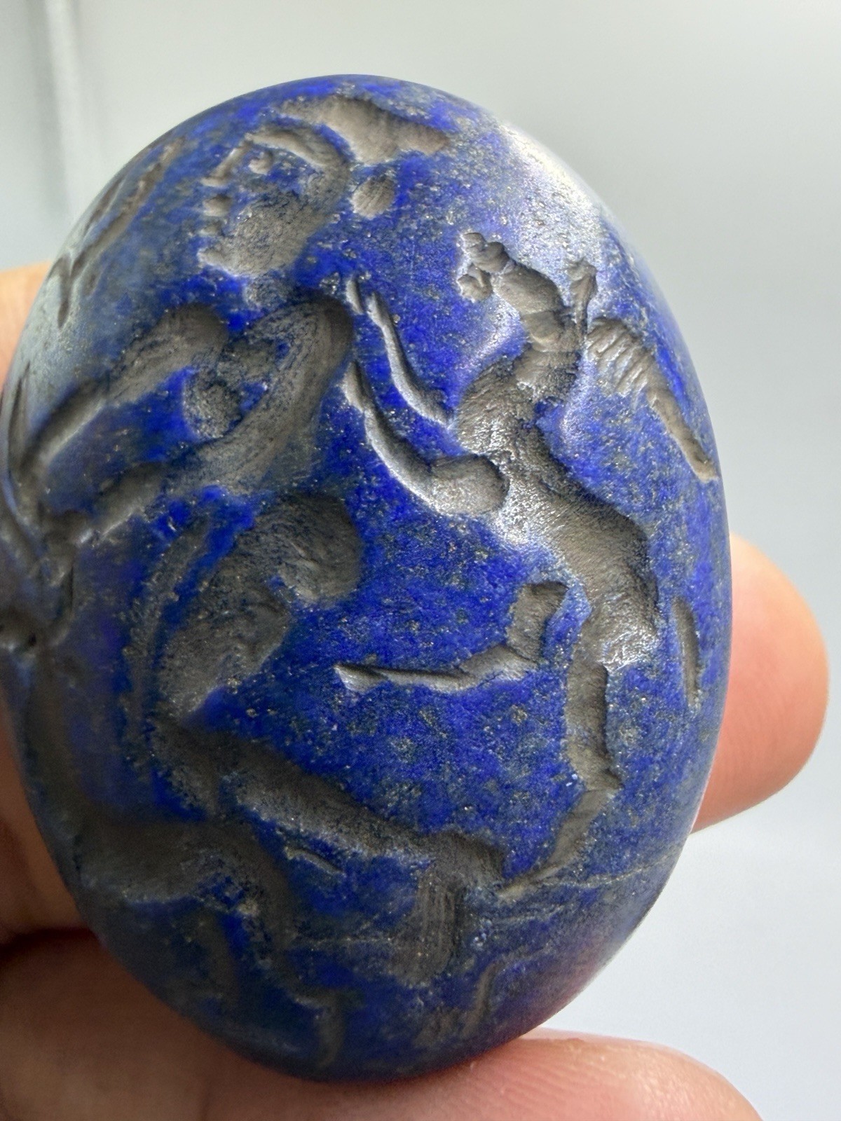 Lapis Lazuli Antique Seal Stone Ancient Rare Intaglio Stamp Lapis Lazuli Antique Seal Stone Ancient Rare Intaglio Stamp