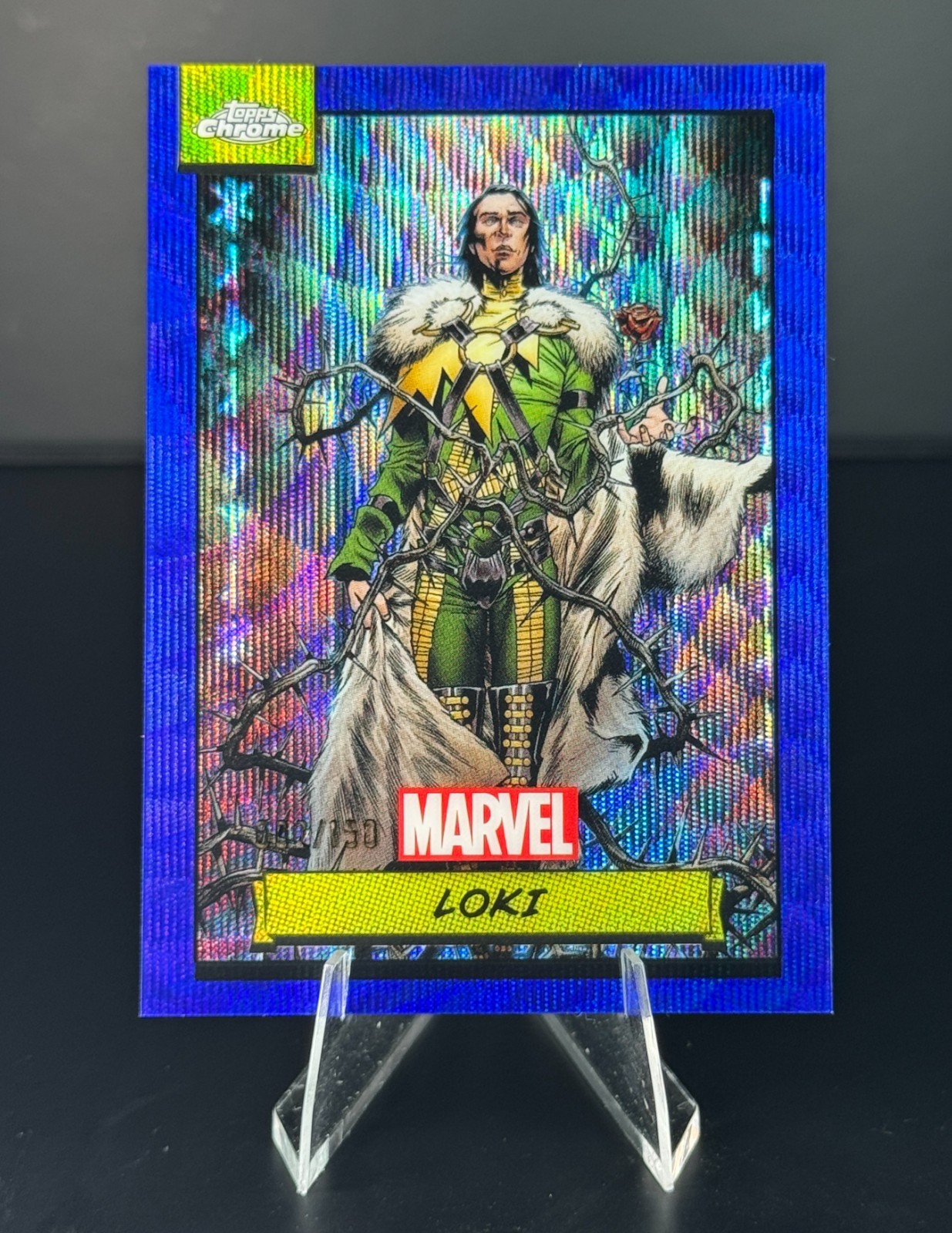 2024 Topps Chrome Marvel - Loki #65 Blue Wave Refractor /150 Avengers Thor 2024 Topps Chrome Marvel - Loki #65 Blue Wave Refractor /150 Avengers Thor