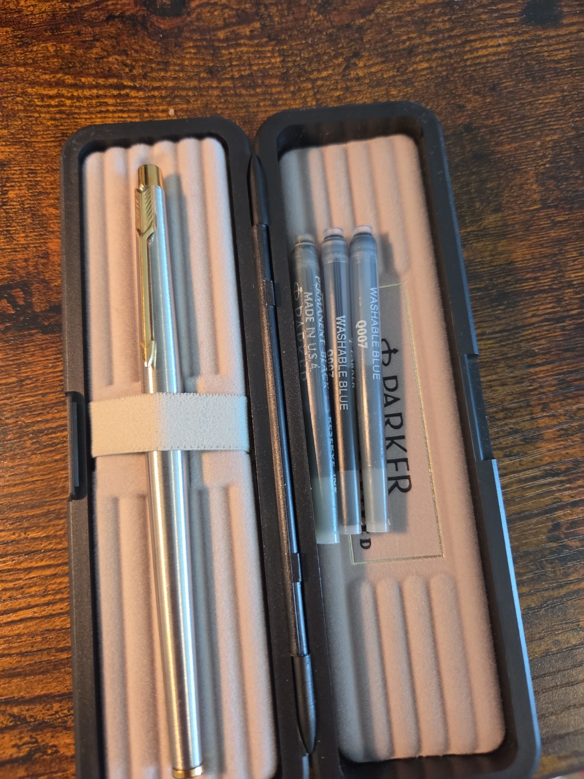 Vtg 1986 Parker Classic Flighter GT Fountain Pen BrushStainless Steel Box NOS Vtg 1986 Parker Classic Flighter GT Fountain Pen BrushStainless Steel Box NOS