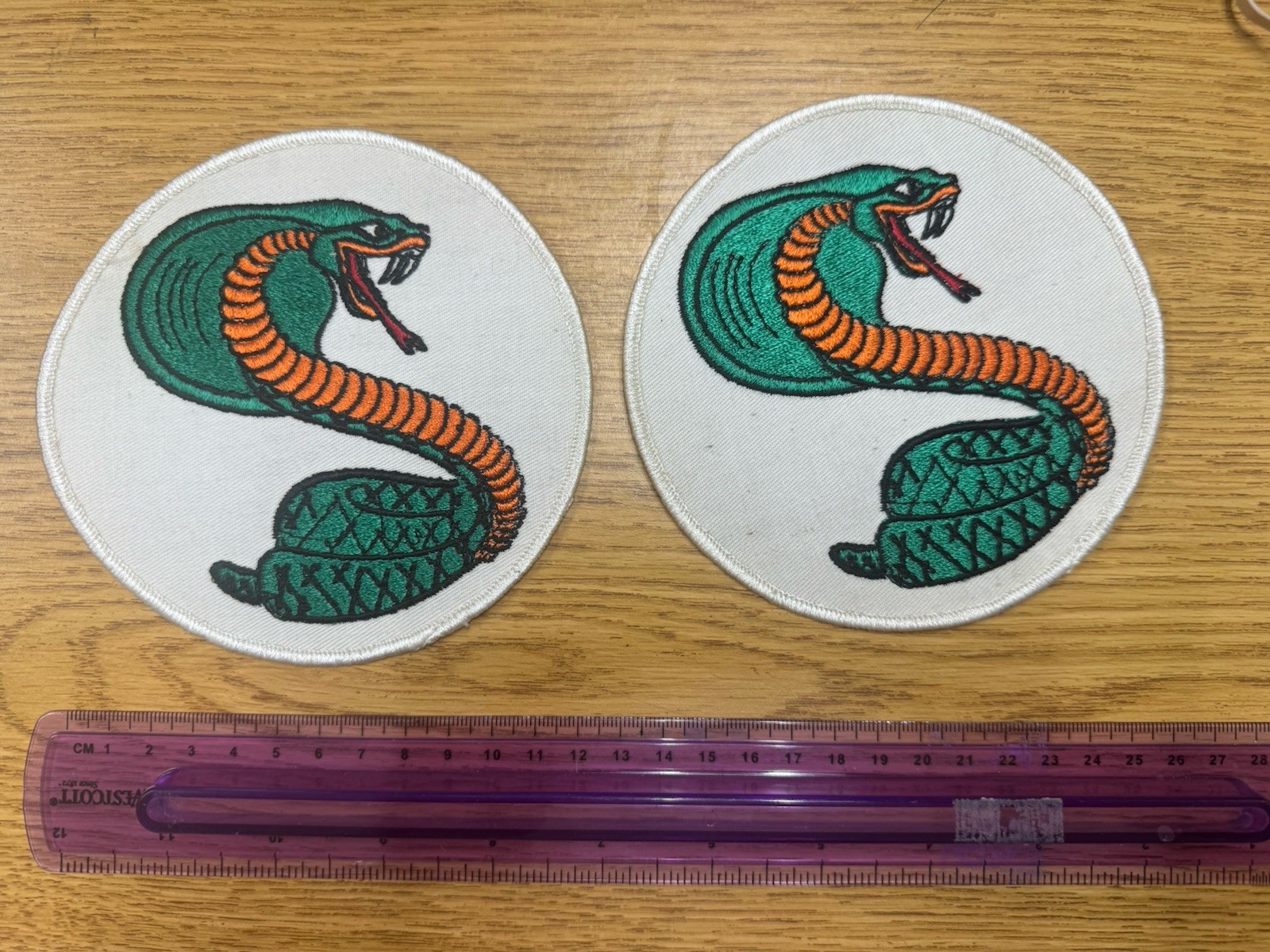 Vintage 1970s Coiled Cobra Patch Lot  5\
