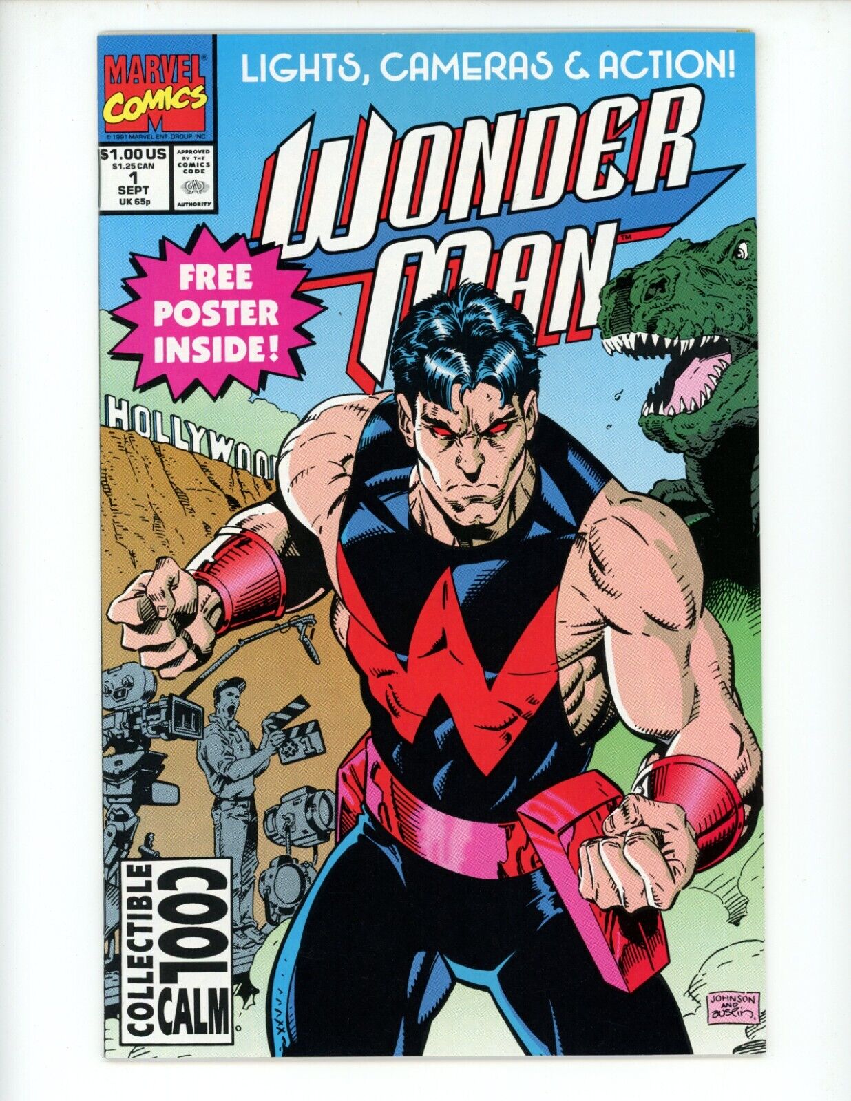 Wonder Man #1 Comic Book 1991 NM- Gerard Jones Jeff Johnson Marvel Comics
