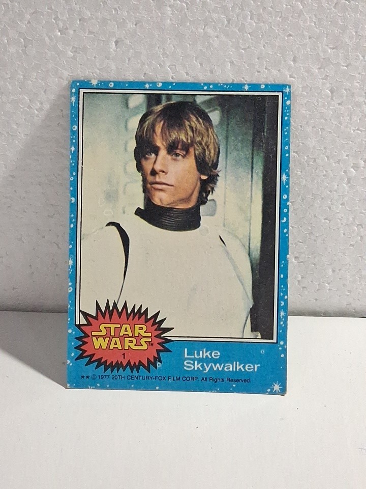 1977 Topps Star Wars Series 1 Blue Series Luke Skywalker 1977 Topps Star Wars Series 1 Blue Series Luke Skywalker