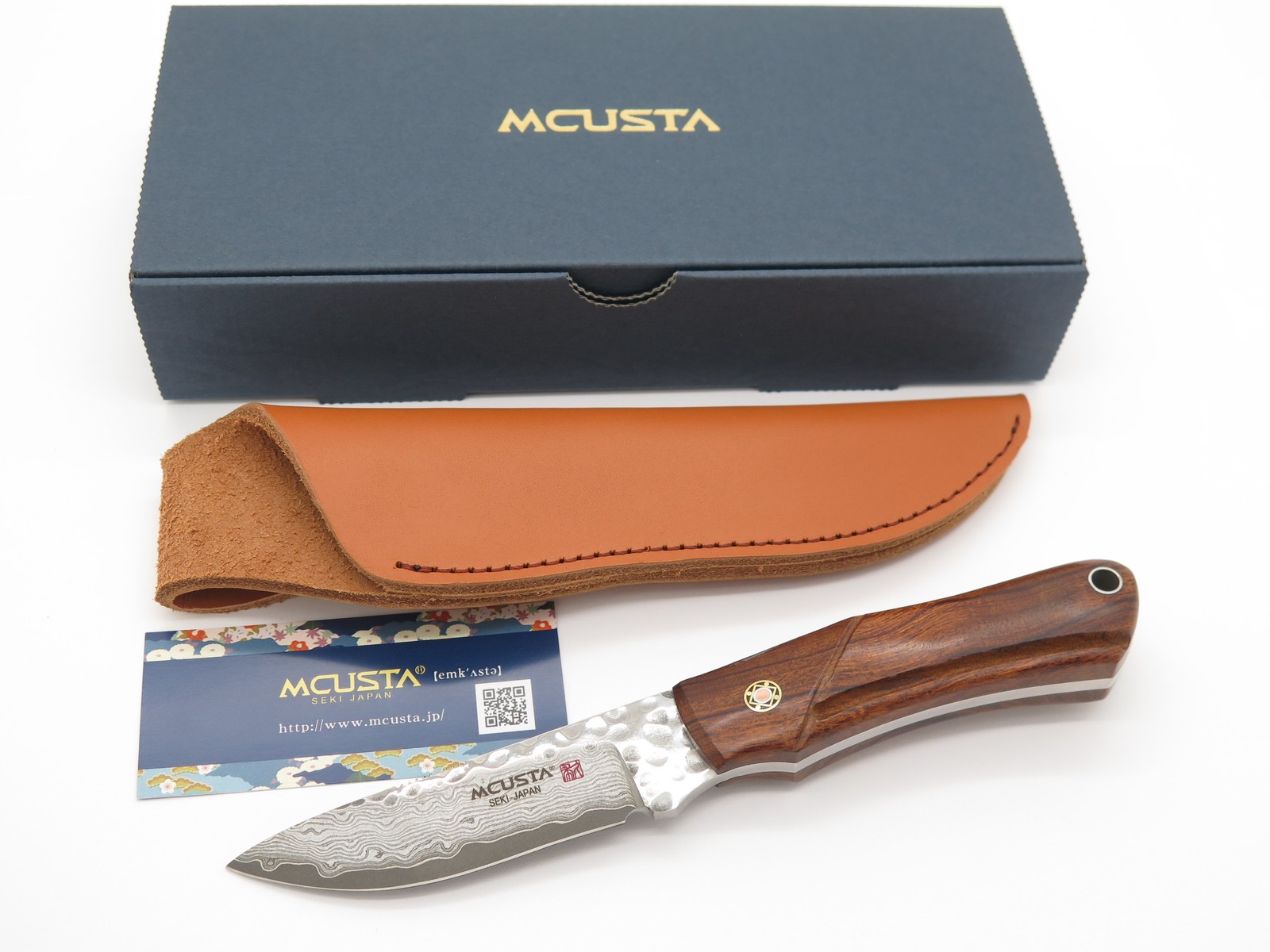 Mcusta Mike Irie Sport 200 Seki Japan Wood Damascus Fixed Blade Hunting Knife Mcusta Mike Irie Sport 200 Seki Japan Wood Damascus Fixed Blade Hunting Knife