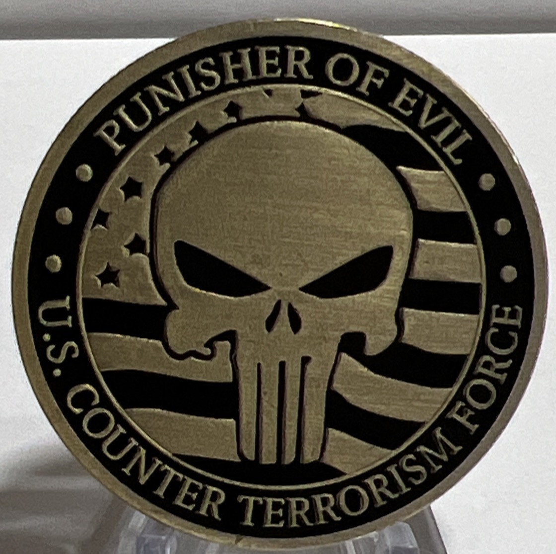 * The Punisher Of Evil Challenge Coin US Counter Terrorism Force Ezekiel 25:17 * The Punisher Of Evil Challenge Coin US Counter Terrorism Force Ezekiel 25:17