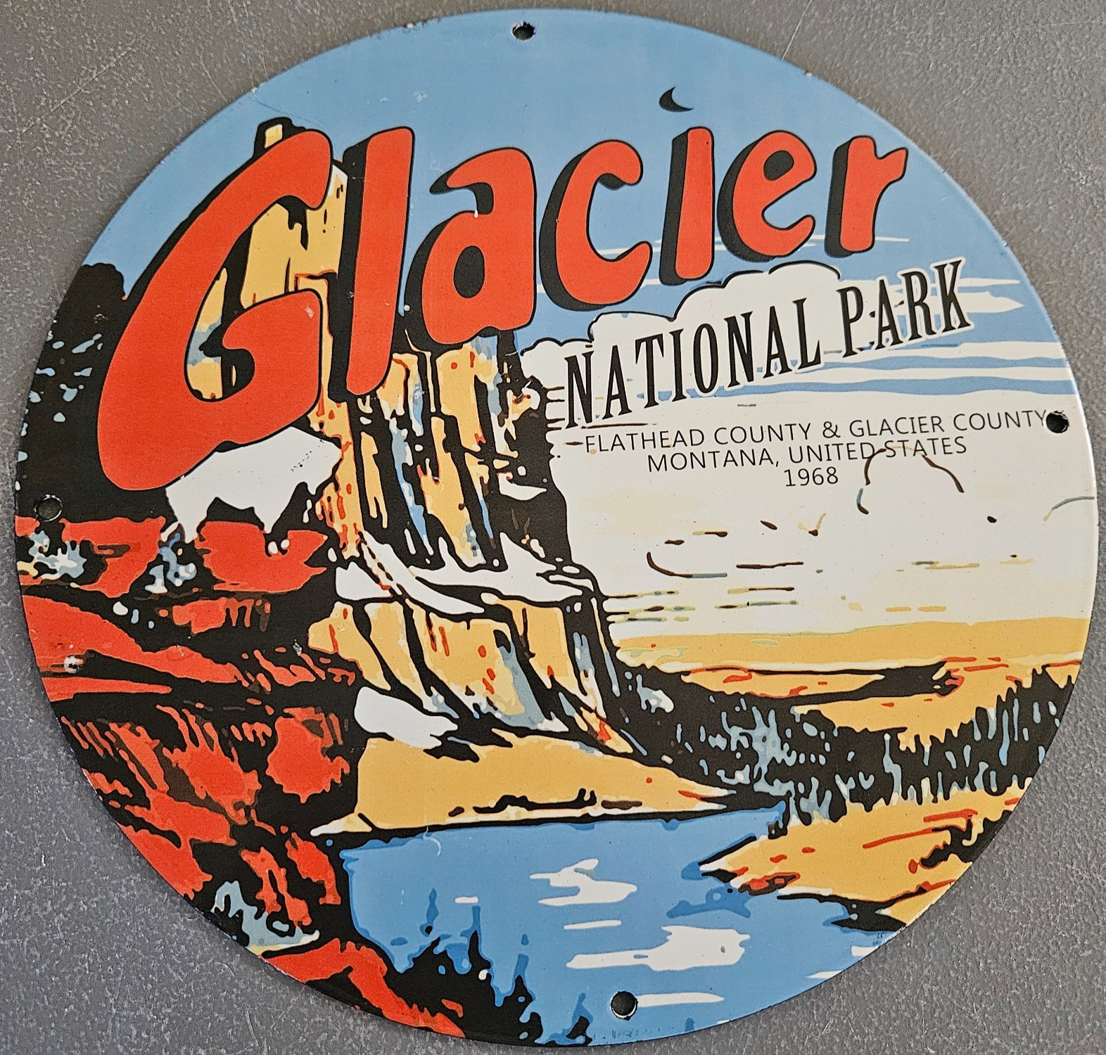 VINTAGE 1968 GLACIER NATIONAL PARK 12\