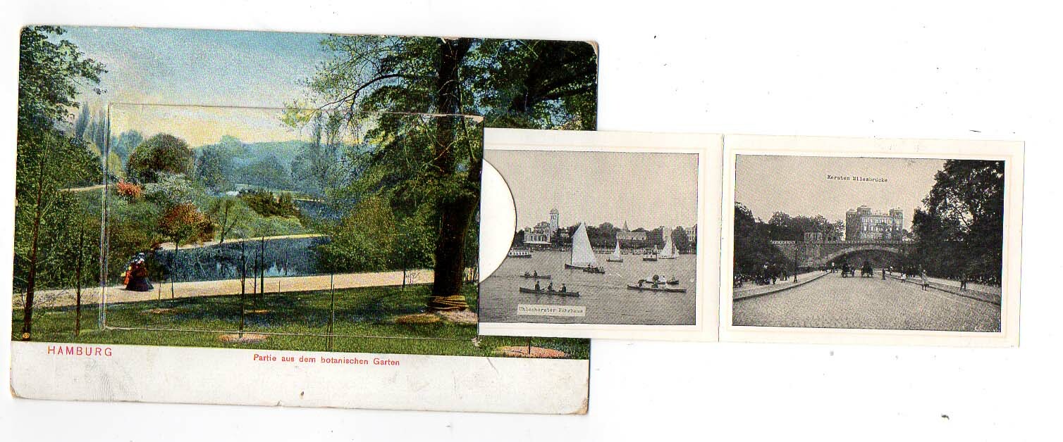B231# old postcard 10 pictures Hamburg in card, additional fee Altona 05.10.1910 B231# old postcard 10 pictures Hamburg in card, additional fee Altona 05.10.1910