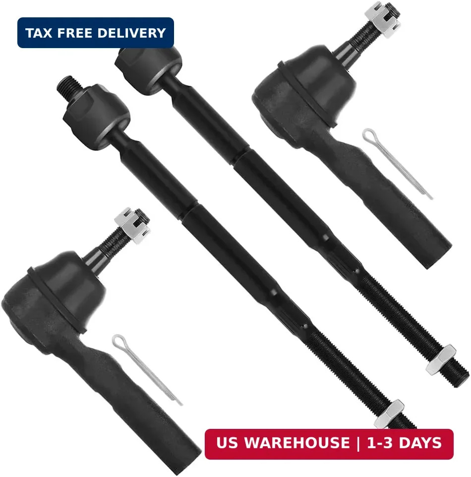 4pcs Front Suspension Kit Inner Outer Tie Rod End Fit 2007-2017 For Jeep Compass 4pcs Front Suspension Kit Inner Outer Tie Rod End Fit 2007-2017 For Jeep Compass