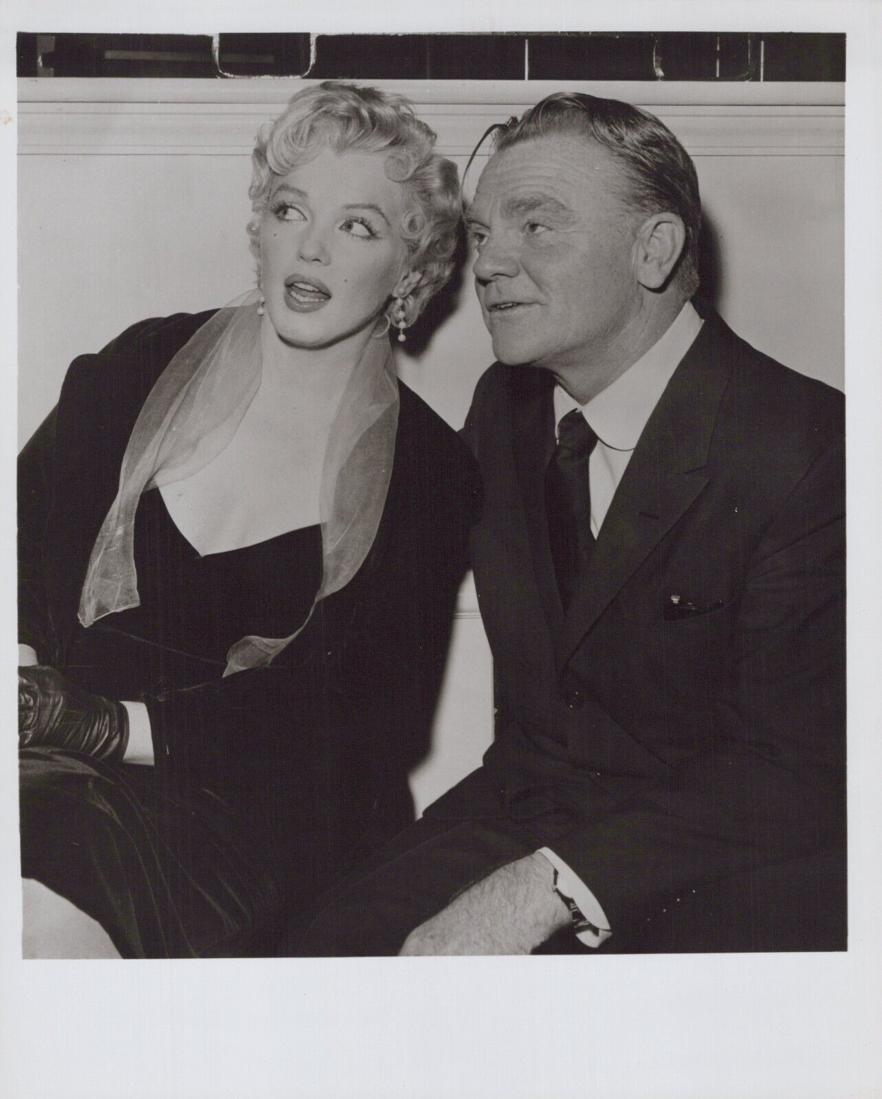 Marilyn Monroe + James Cagney (1956) ❤ Original Vintage Collectable Photo K 393