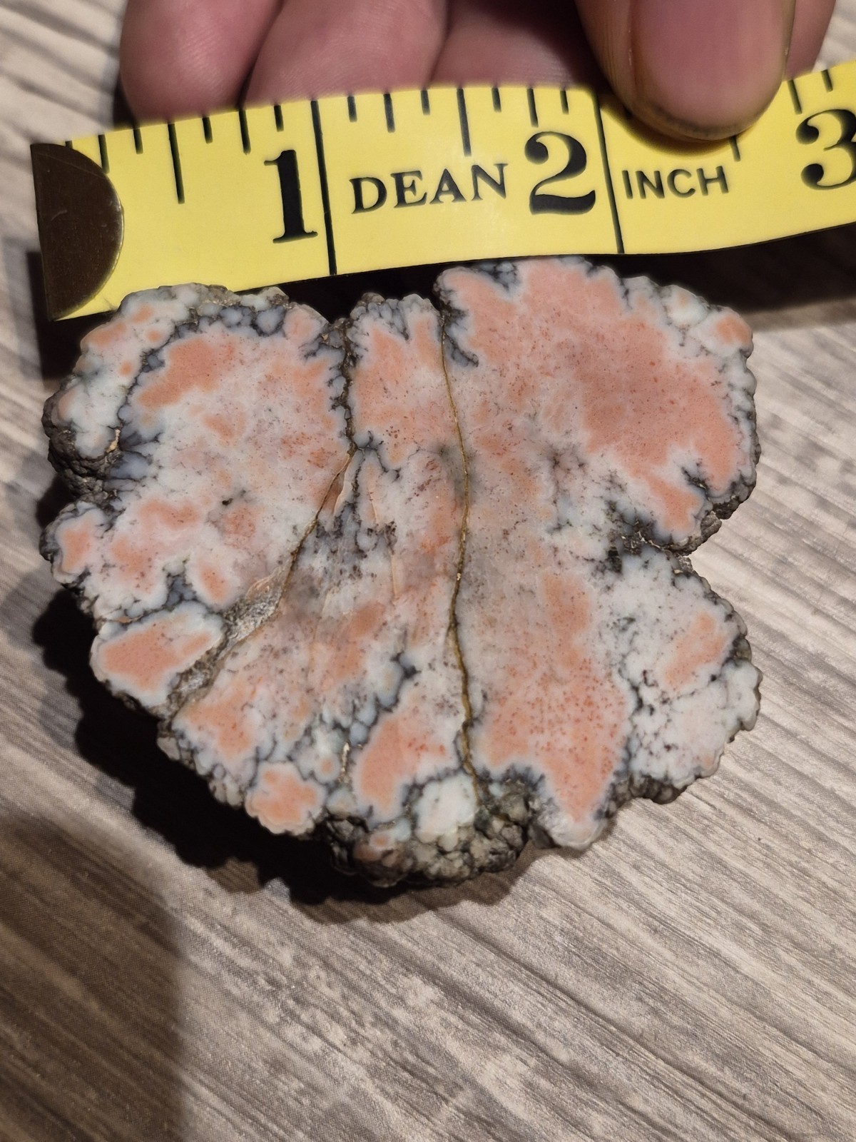 HUGE 91g Rare Salmon Pink Datolite + Native Copper HUGE 91g Rare Salmon Pink Datolite + Native Copper