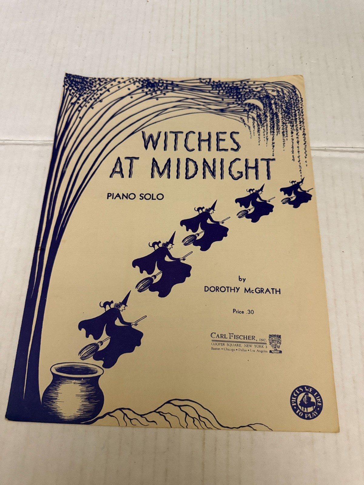 1934 Witches At Midnight by Dorothy McGrath Halloween Sheet Music