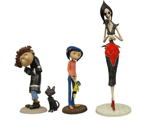 NECA Best of Coraline, The Cat, Wybie & Other Mother 4-Piece PVC Figure Set