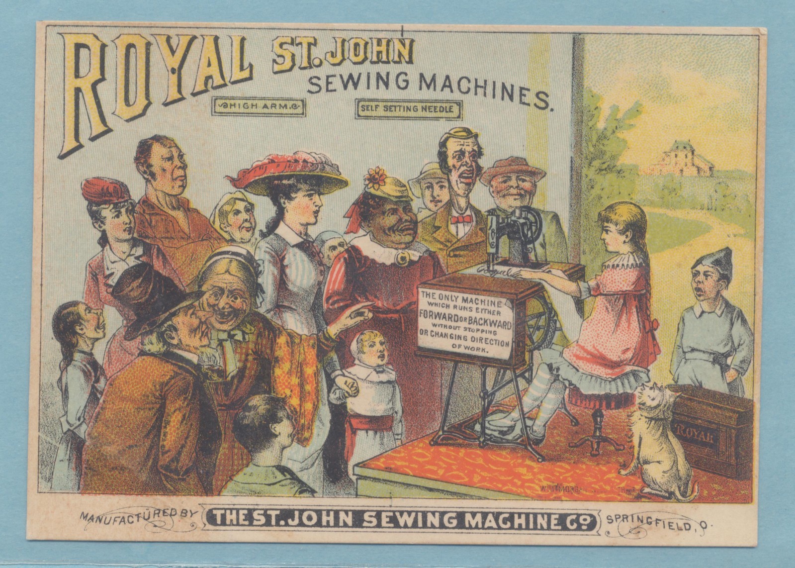 Antique The St. John Sewing Machine CO Royal St. John Sewing Machines Trade Card Antique The St. John Sewing Machine CO Royal St. John Sewing Machines Trade Card