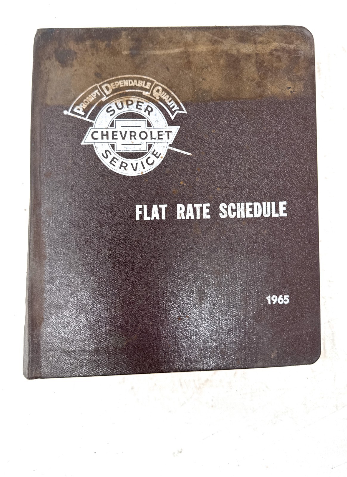 1965 Chevrolet Super Service Flat Rate Schedule Binder 1965 Chevrolet Super Service Flat Rate Schedule Binder