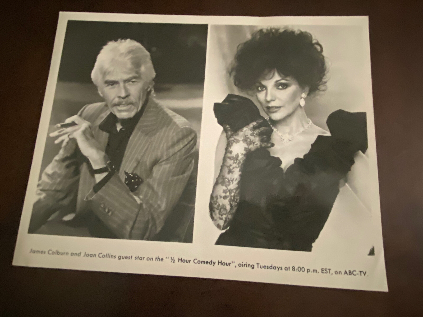 James Colbert and Joan Collins ABC Original Press Photo - Rare 8x10 James Colbert and Joan Collins ABC Original Press Photo - Rare 8x10