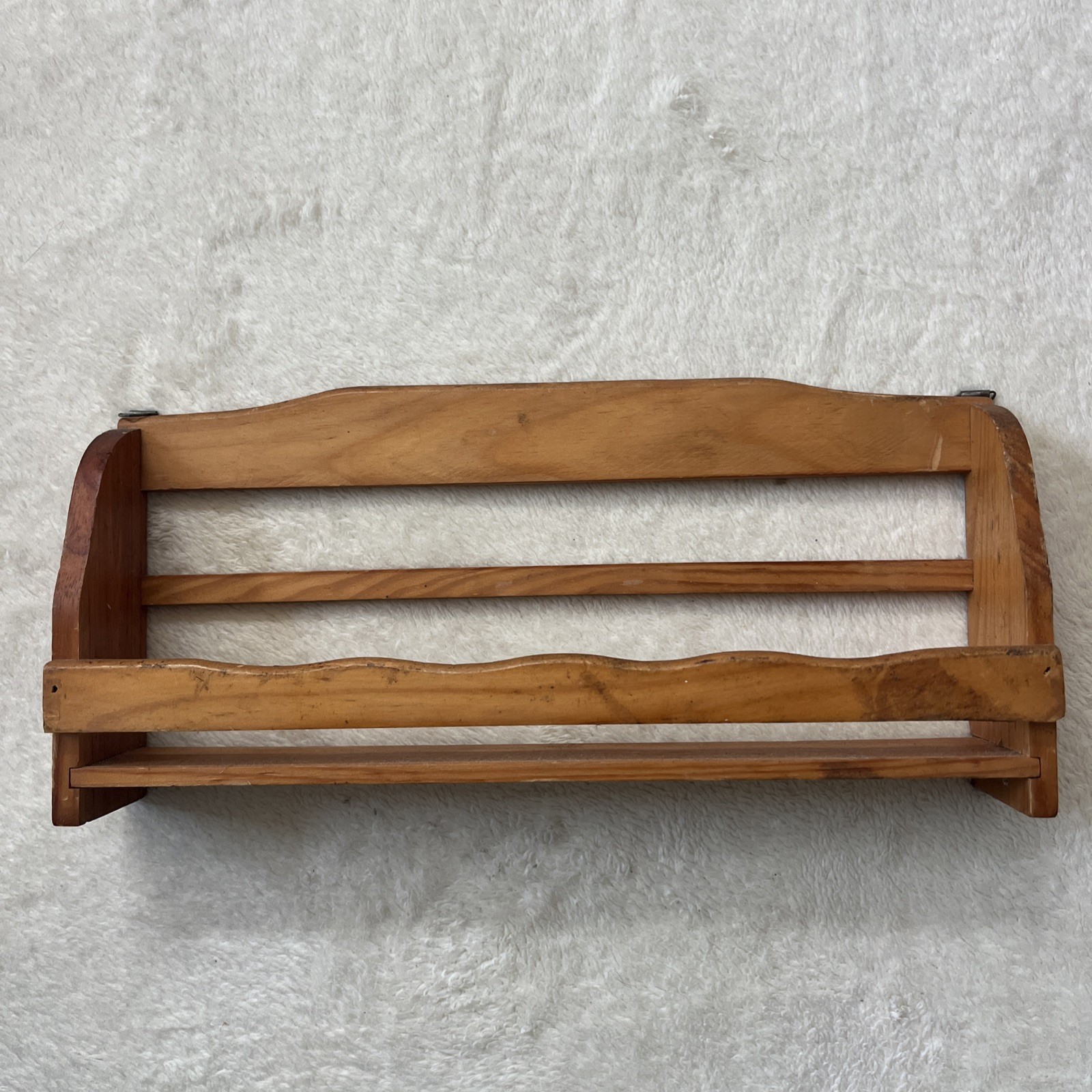 Wood Spice Rack, Small Vintage. Countertop Or Hanging. Holds Six Spice Bottles.