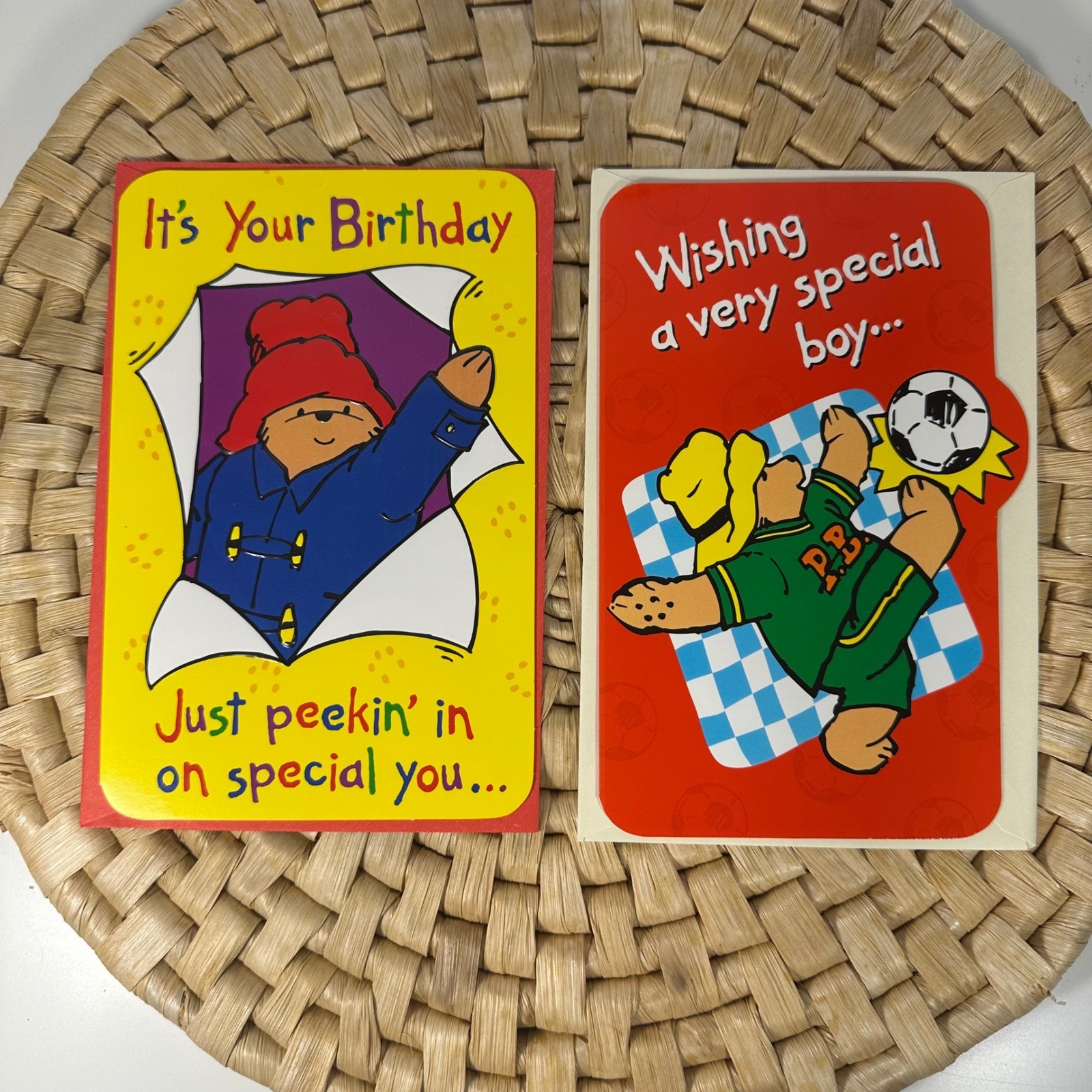 Vintage 1998 1999 Paddington Bear Birthday Greeting Cards Set American Greetings Vintage 1998 1999 Paddington Bear Birthday Greeting Cards Set American Greetings