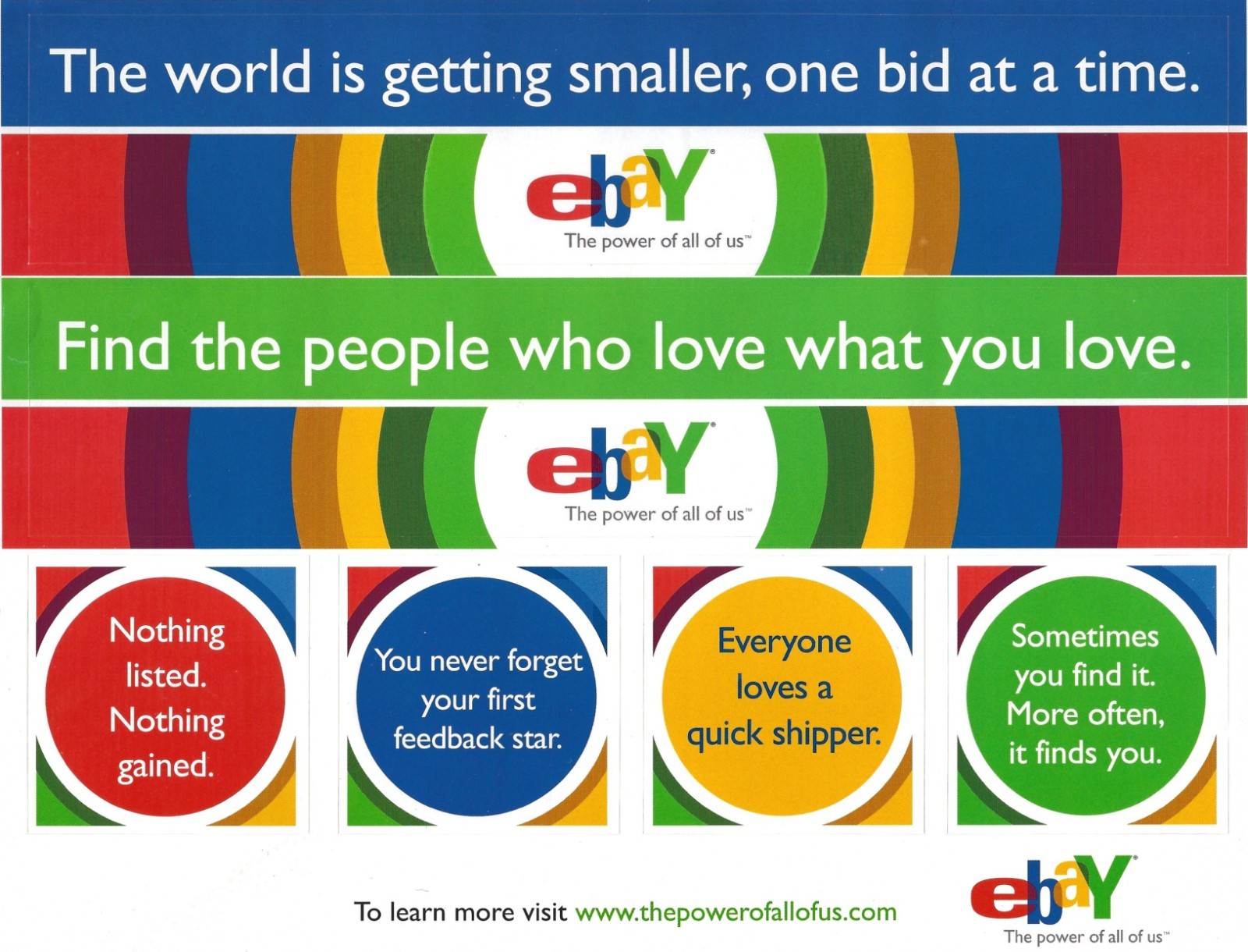 Vintage 2005 eBay Live sticker set – 