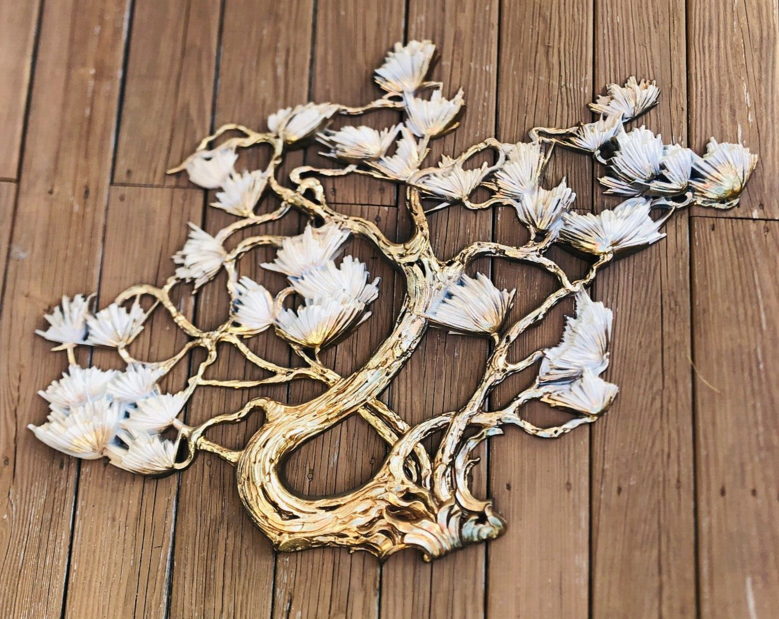 vtg syroco wall plaques flowering bonsai tree Hollywood regency 70s MCM excellen vtg syroco wall plaques flowering bonsai tree Hollywood regency 70s MCM excellen