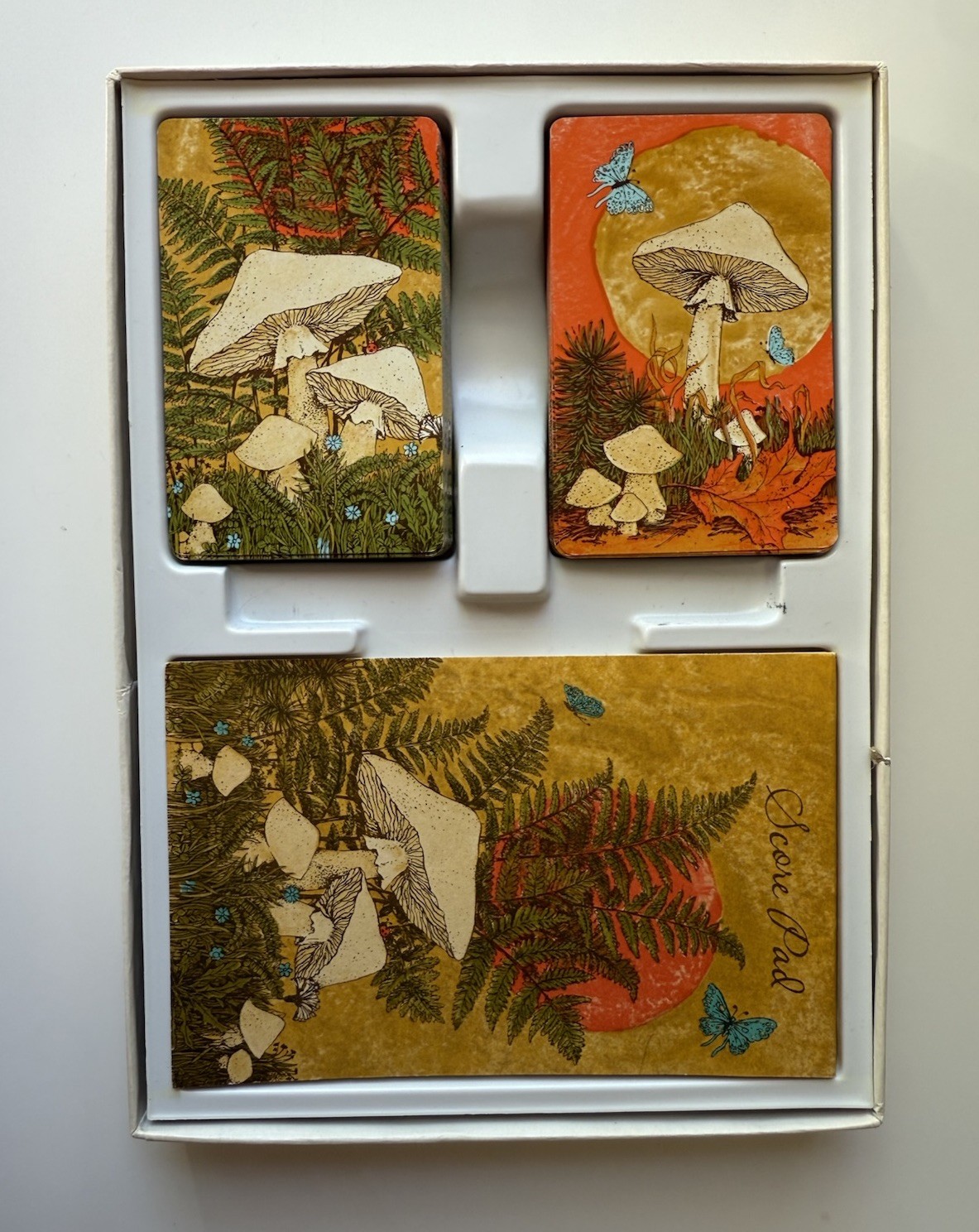 Vintage 1970s Hallmark Mushroom Playing Card Bridge Set 2 Decks 54 Cards Ea Vintage 1970s Hallmark Mushroom Playing Card Bridge Set 2 Decks 54 Cards Ea