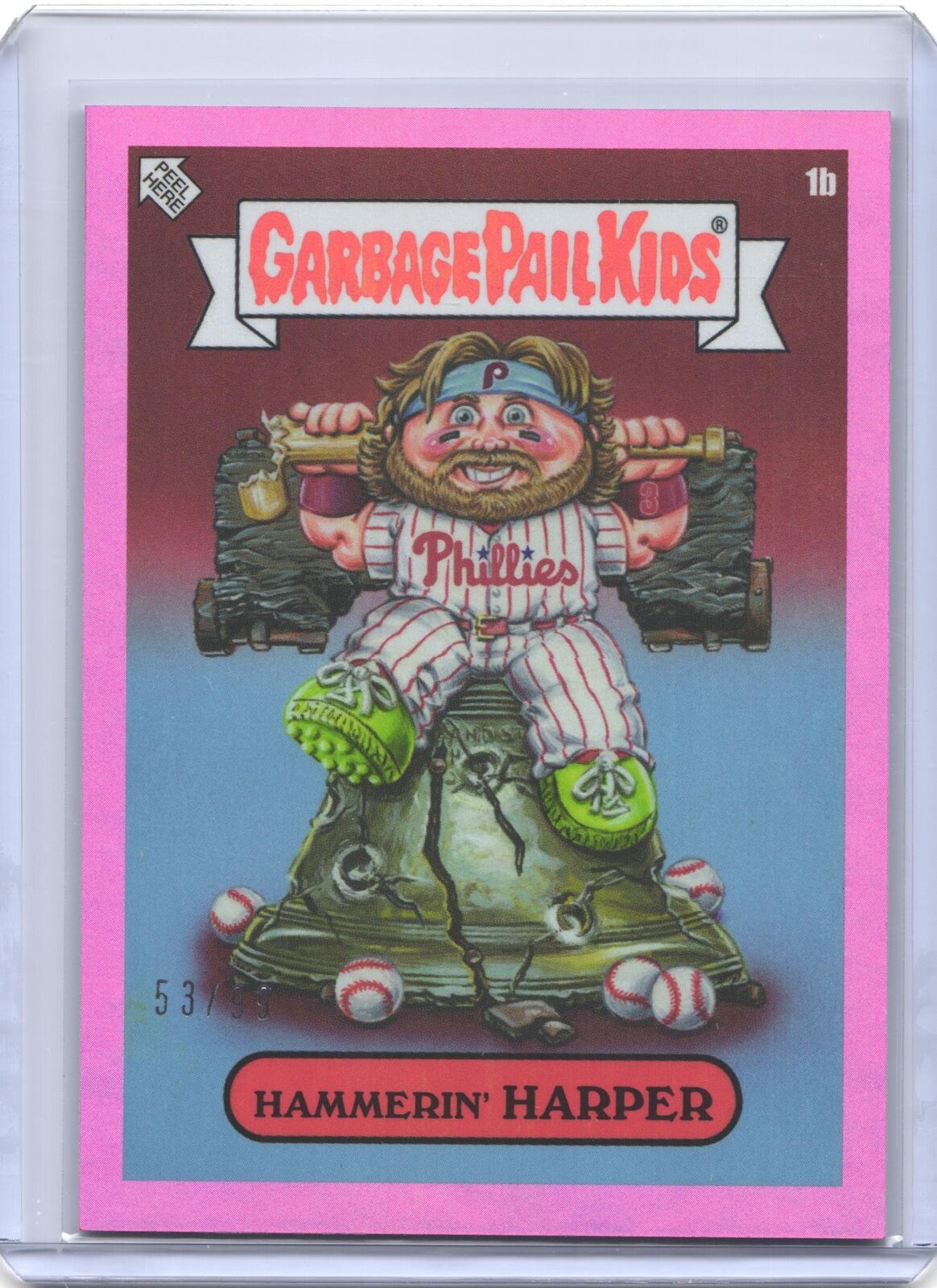 2023 GPK X MLB Hammerin Bryce Harper /99 Pink Foil