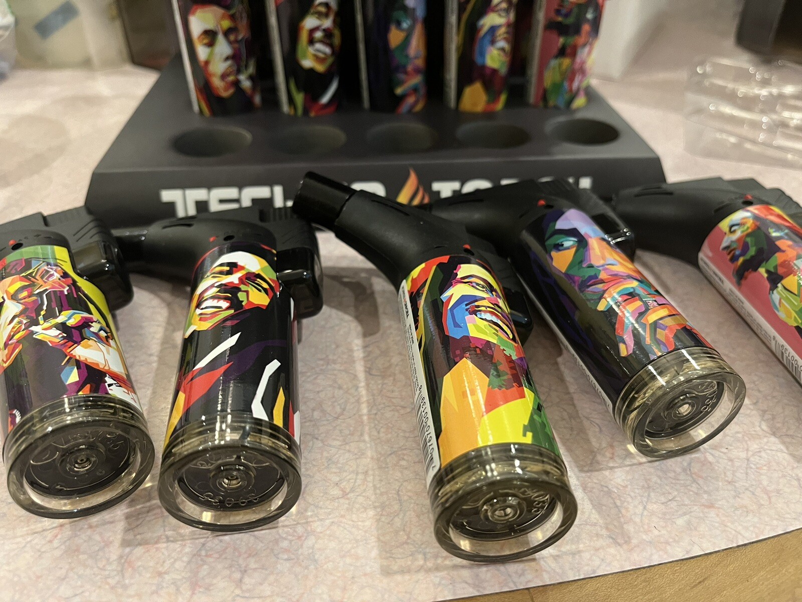 Techno torch lighter Full-size Torch Adjustable Flame Bob Marley Desig Lot Of 15 Techno torch lighter Full-size Torch Adjustable Flame Bob Marley Desig Lot Of 15