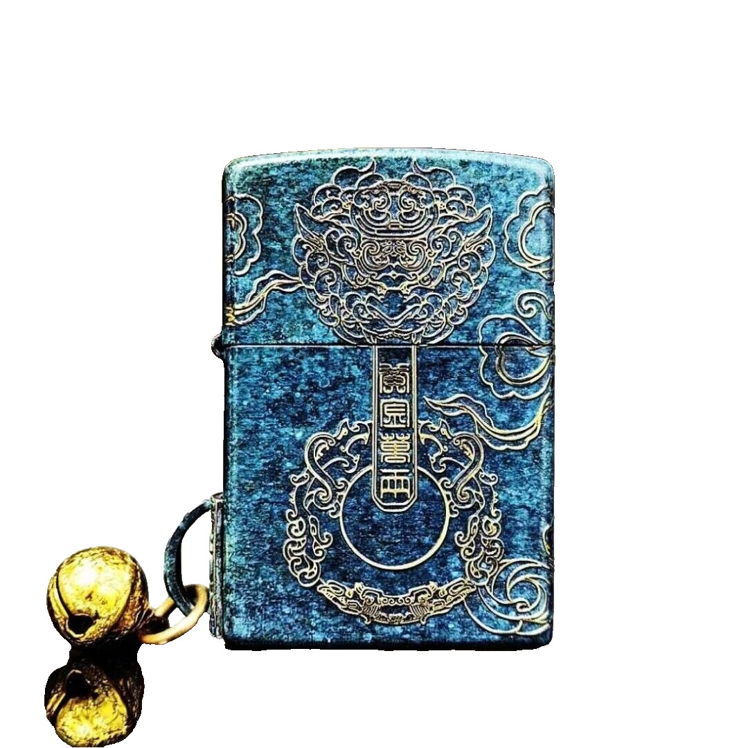 Ten Thousand Bronze Kerosene Zippo Lighter- Gold Retro Engraved Pure Copper Ten Thousand Bronze Kerosene Zippo Lighter- Gold Retro Engraved Pure Copper