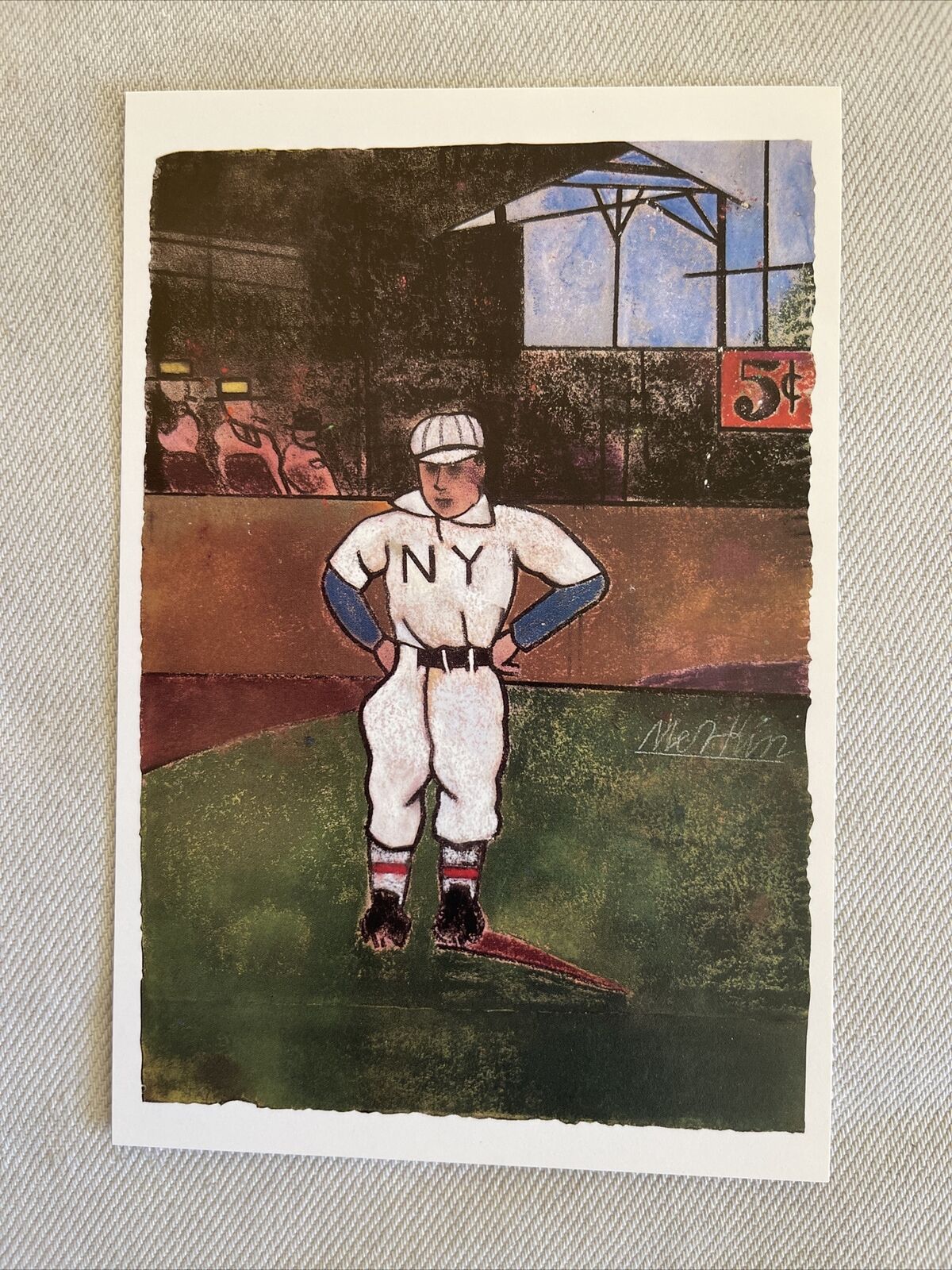 Moonlight Graham Postcard by Richard Merkin - Baseball 1994