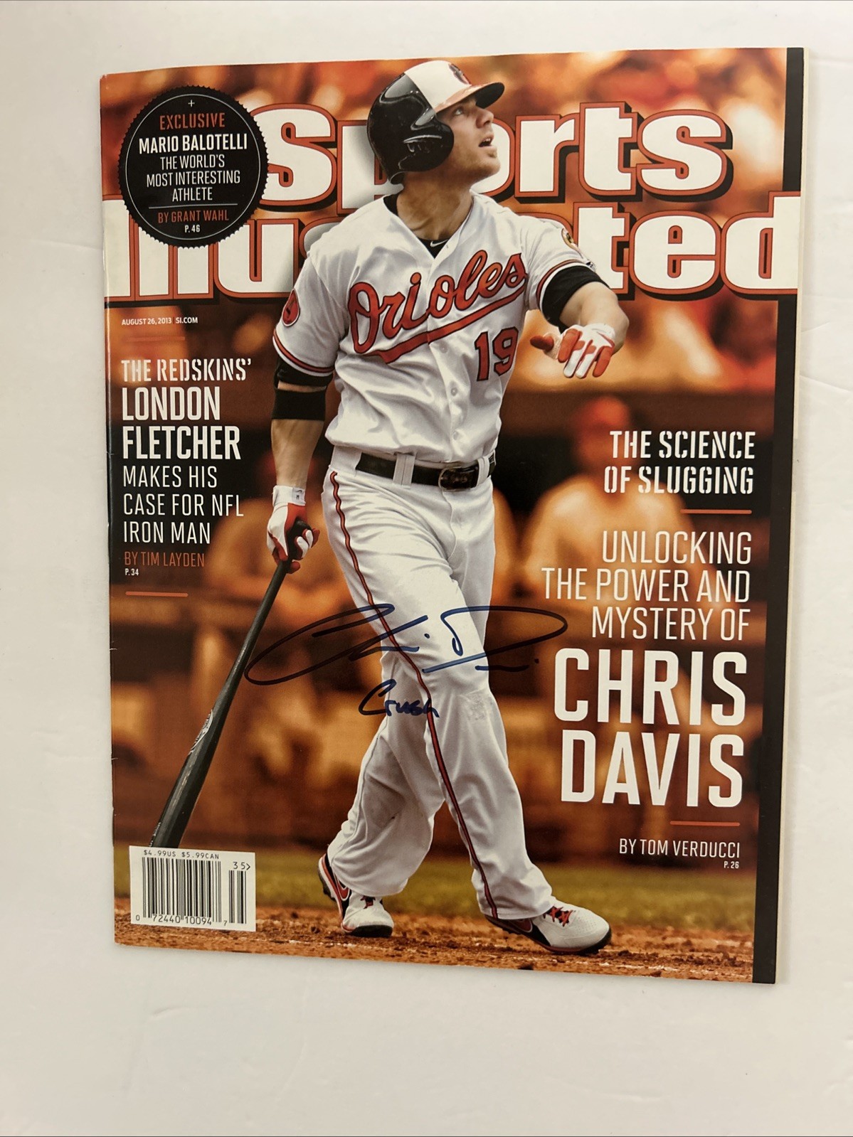 Chris Davis SIGNED Sports Illustrated Magazine Baltimore Orioles No Label Crush Chris Davis SIGNED Sports Illustrated Magazine Baltimore Orioles No Label Crush