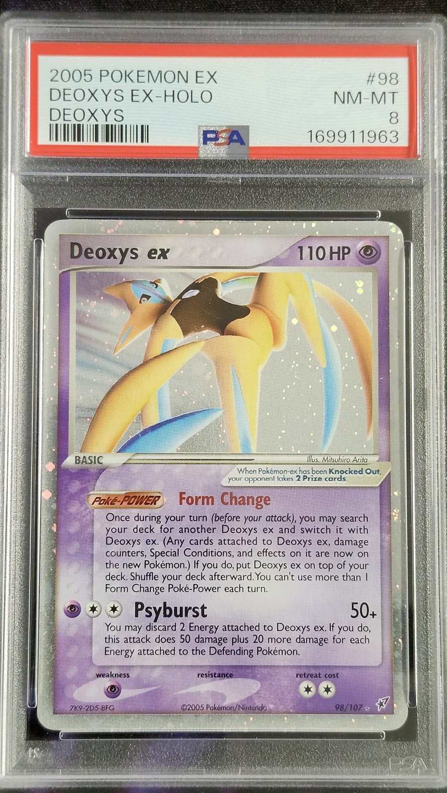 Pokemon PSA 8 Deoxys EX 98 EX Deoxys
