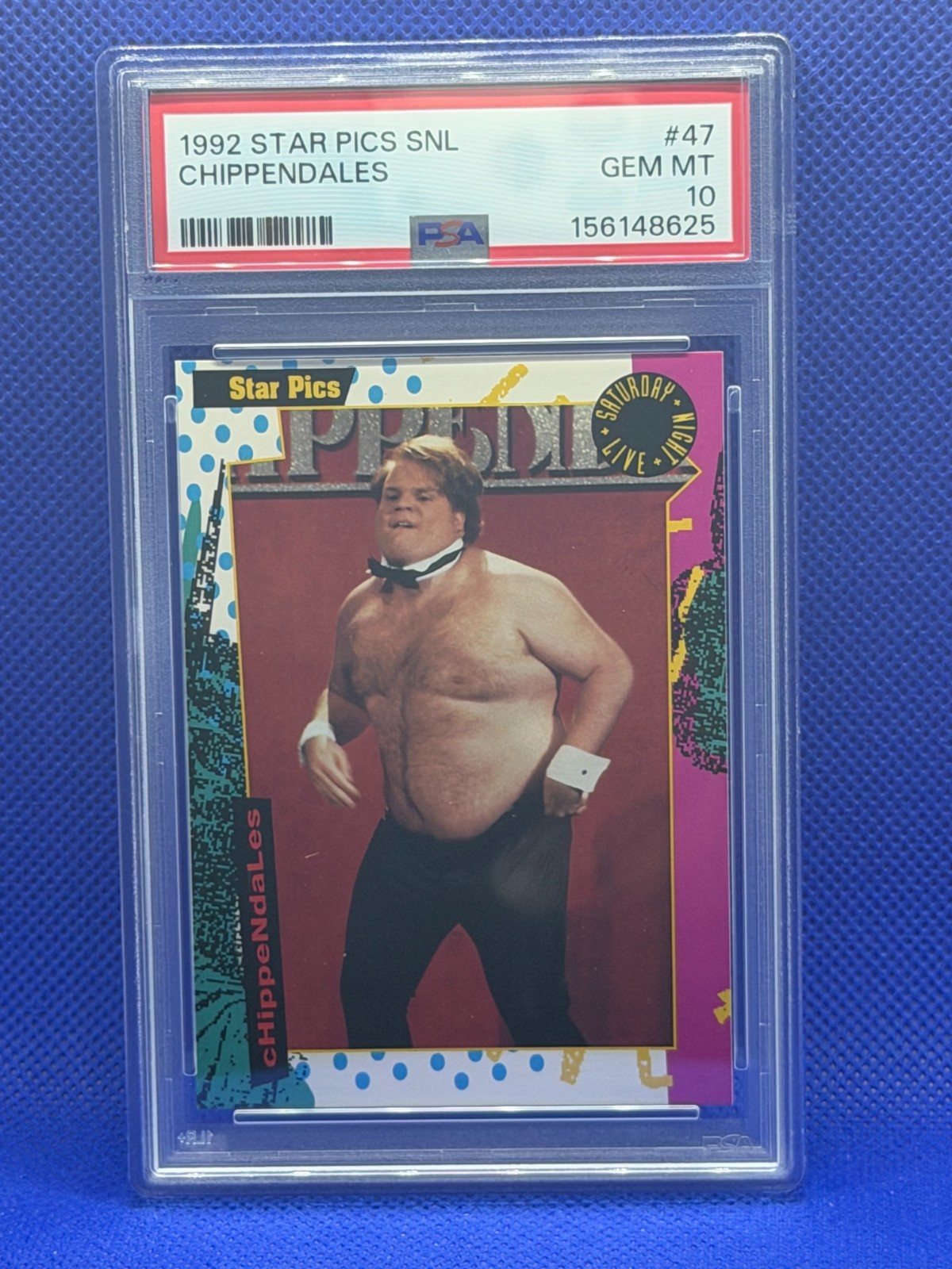 1992 star pics saturday night live #47 Chippendales Chris Farley RC PSA 10 1992 star pics saturday night live #47 Chippendales Chris Farley RC PSA 10