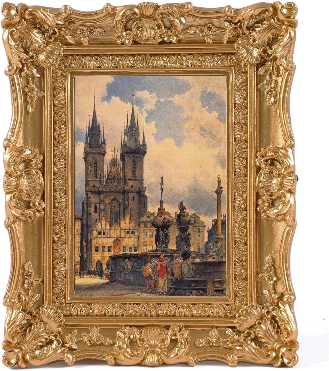 2.5X3.5 Vintage Picture Frame Small Antique Ornate Gold Photo Frame with Glass f 2.5X3.5 Vintage Picture Frame Small Antique Ornate Gold Photo Frame with Glass f