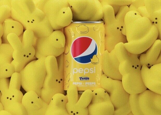 Pepsi Peeps Easter 2023 Limited Edition Peepsi Soda 7.5 Oz New Yellow Can - Pop