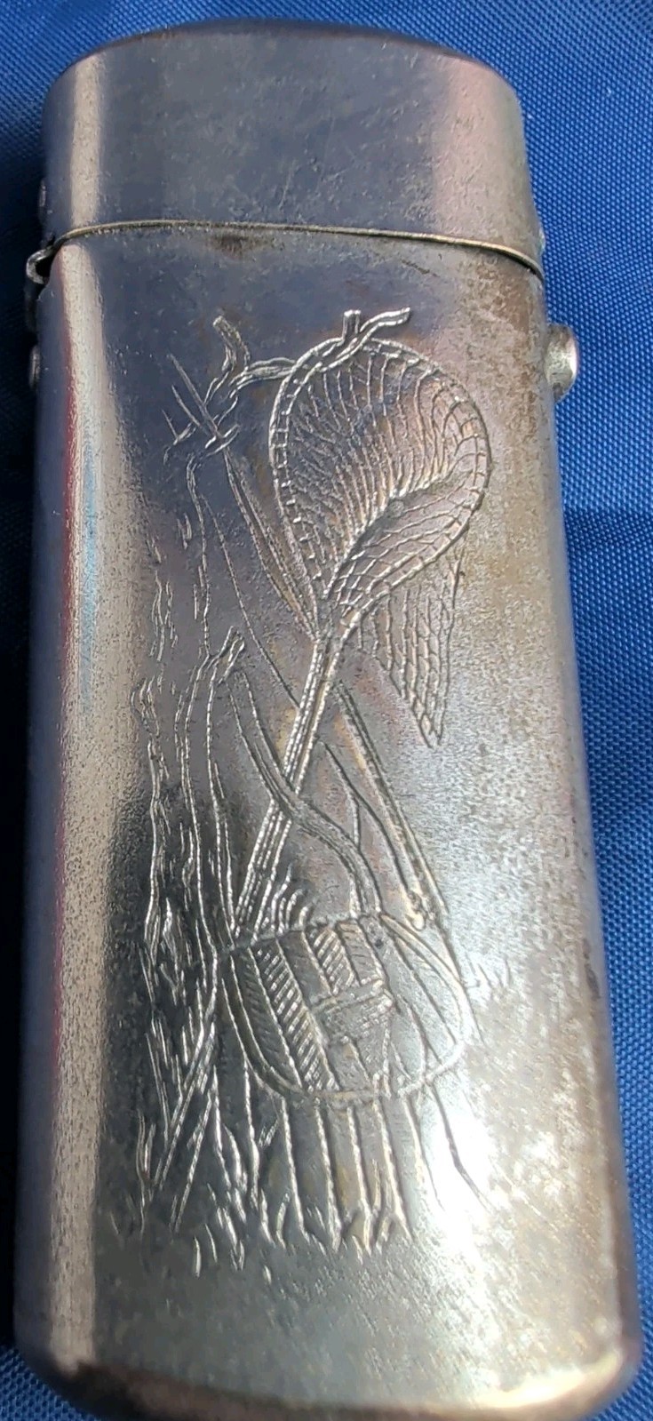 Antique 1890s Fishing Match Safe Vesta Case Fly Fishing Victorian Angling Rod Antique 1890s Fishing Match Safe Vesta Case Fly Fishing Victorian Angling Rod