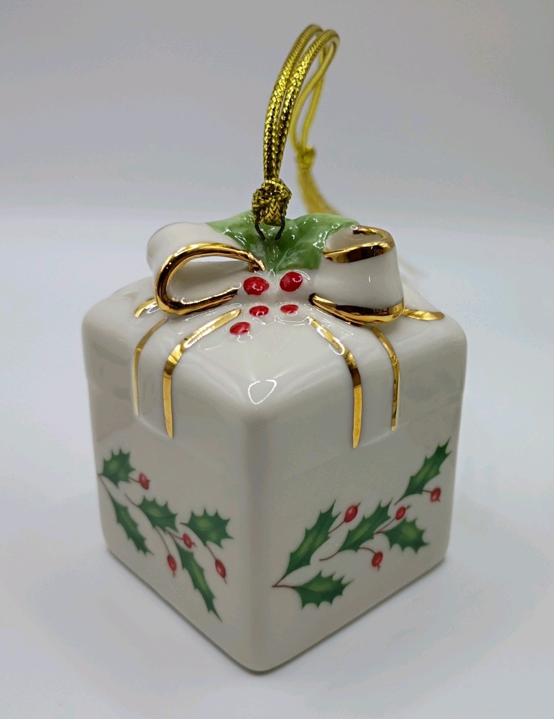Lenox Holiday Wrapped Present Christmas Ornament 5 available Lenox Holiday Wrapped Present Christmas Ornament 5 available