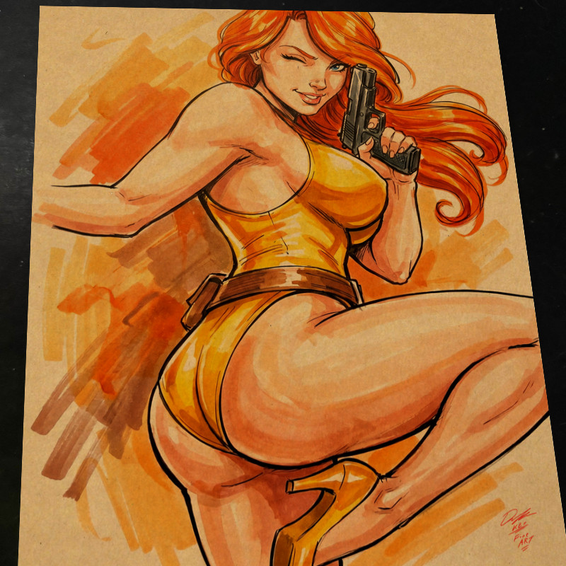 Scarlett G.I. Joe Art Print Signed 8.5x11 | Art by Keyeske Scarlett G.I. Joe Art Print Signed 8.5x11 | Art by Keyeske