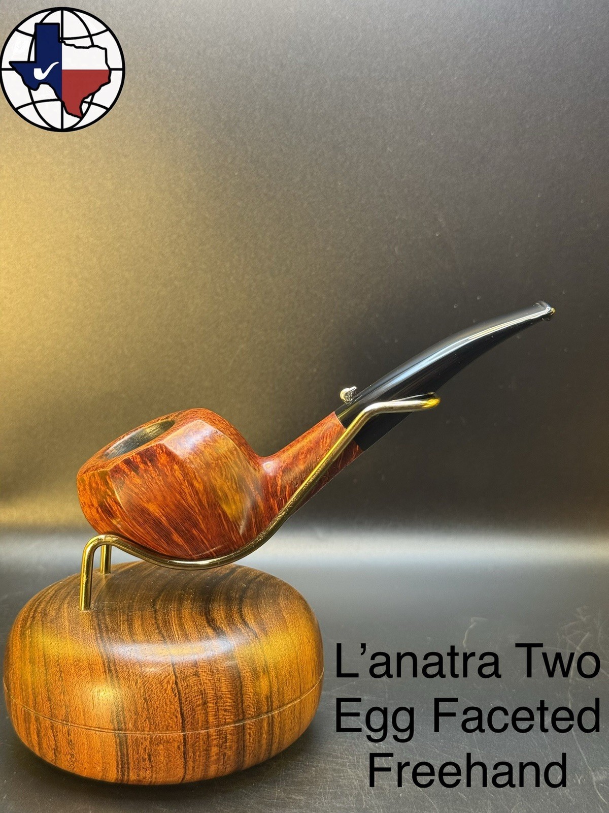 Vintage L’anatra Two Egg Faceted Freehand Tobacco Pipe