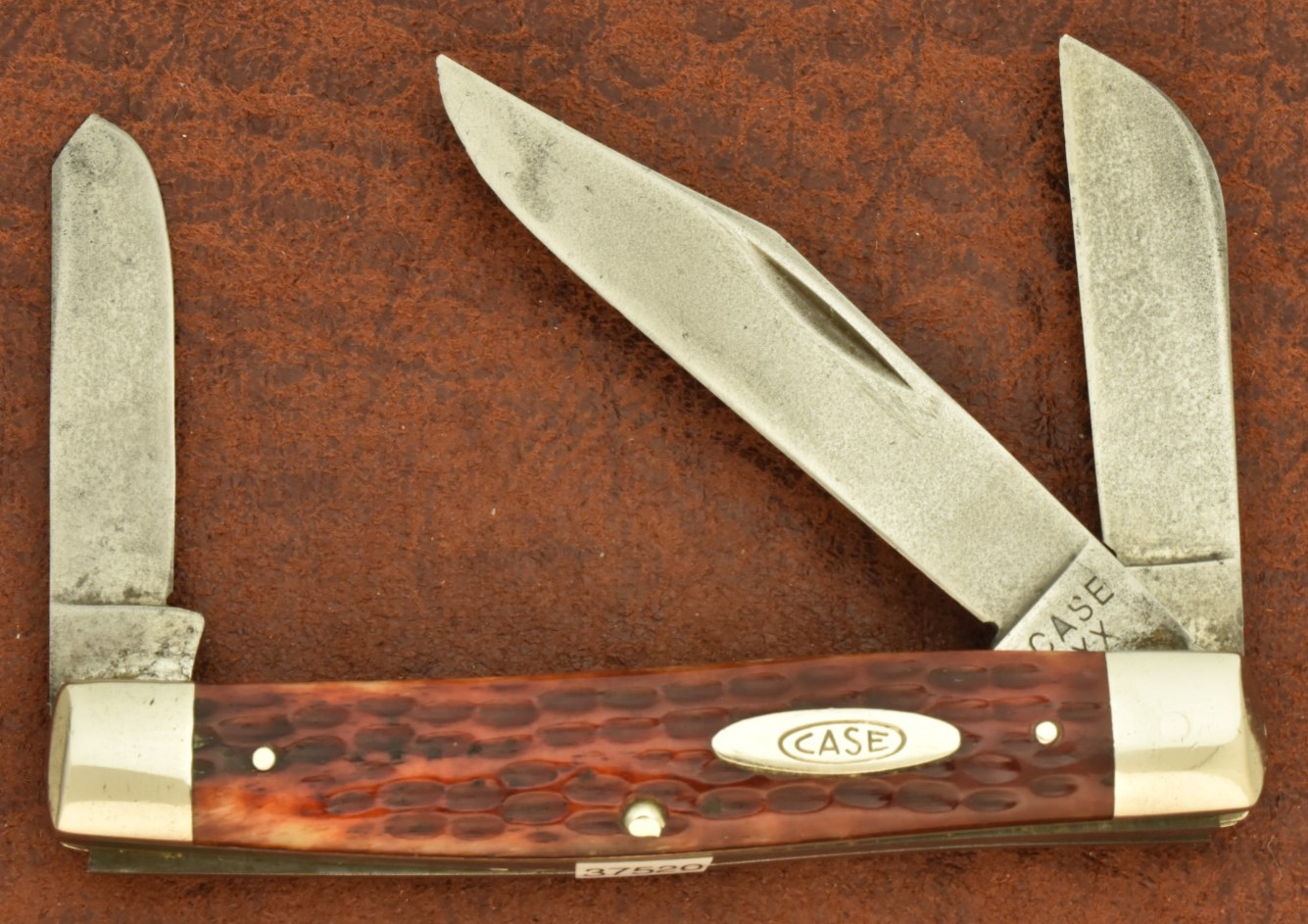RARE CASE XX 1940-1964 RED BONE BIG STOCKMAN KNIFE 6392 NICE USA (37520)