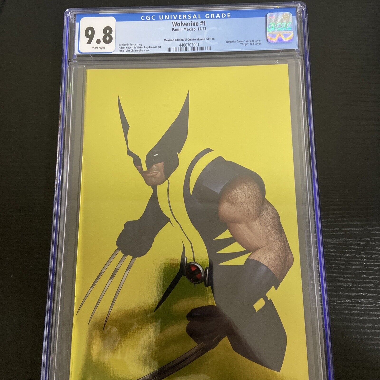 Wolverine #1 CGC 9.8 Negative Space Gold Foil Mexican Edition Gem