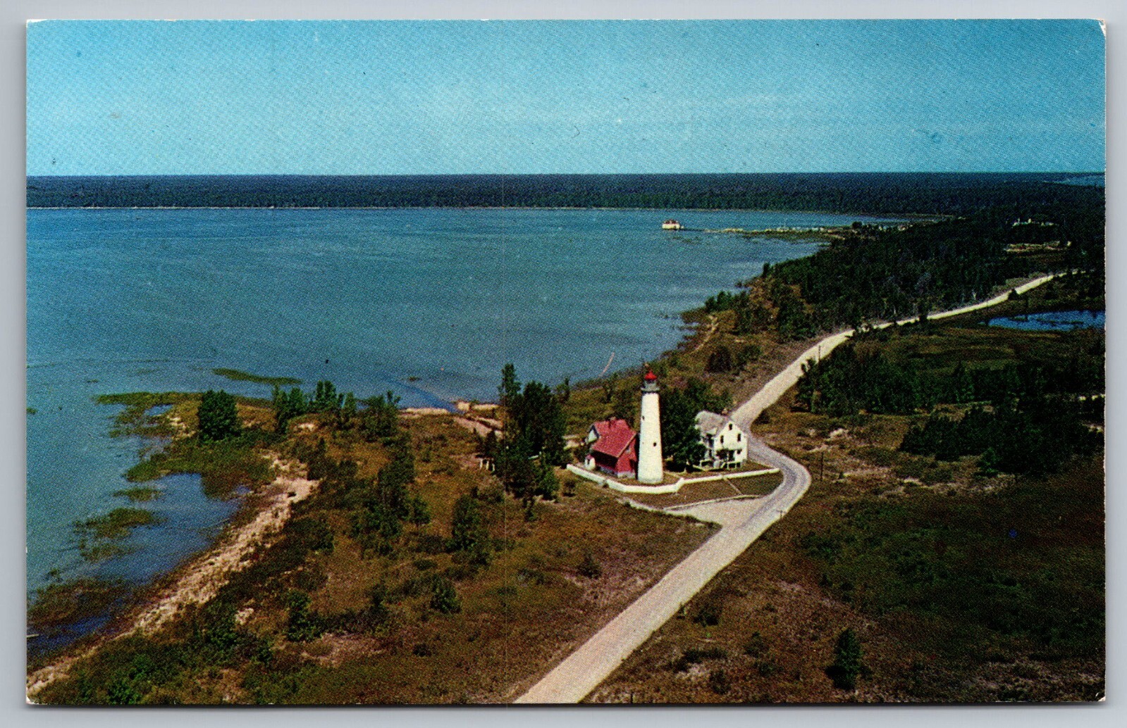 Tawas Point Lighthouse Tawas Bay Michigan MI c1961 Postcard N392 Tawas Point Lighthouse Tawas Bay Michigan MI c1961 Postcard N392