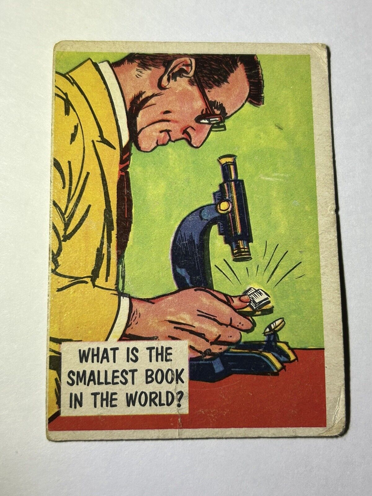 1957 Topps Isolation Booth #74 What Is The Smallest Book In The World? C49
