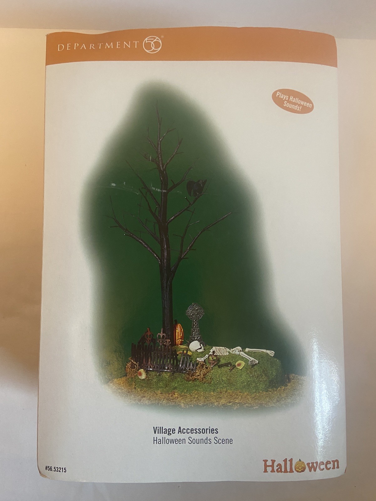 2005 Rtd Dept 56 Halloween Sounds Graveyard w/tree Scene #56.53215 WORKS