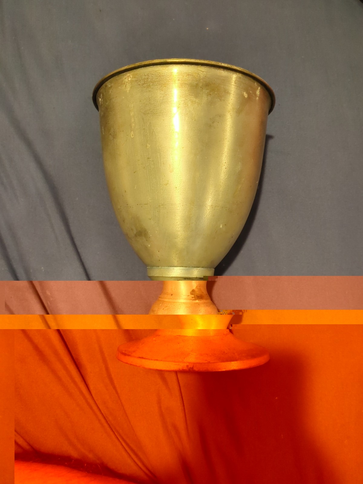 vintage Church Chalice Pewter Antique 