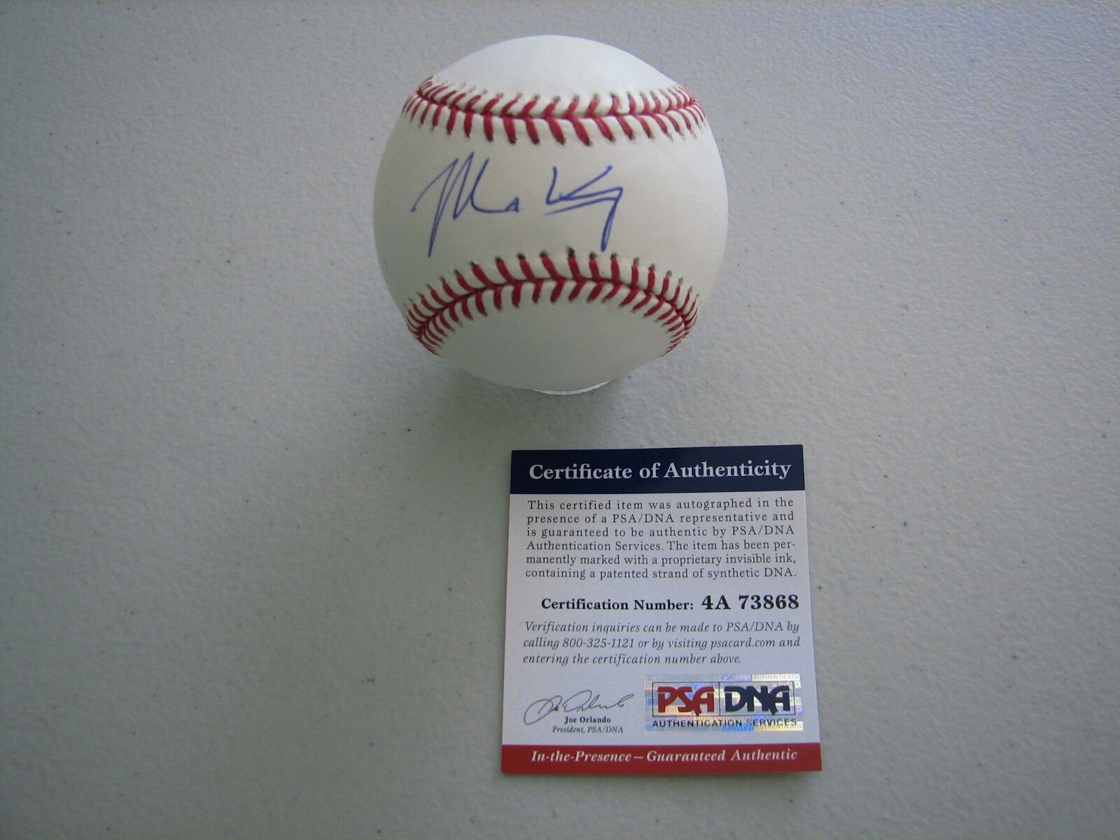  Matt Kemp Autographed Signed OML Baseball - PSA/DNA