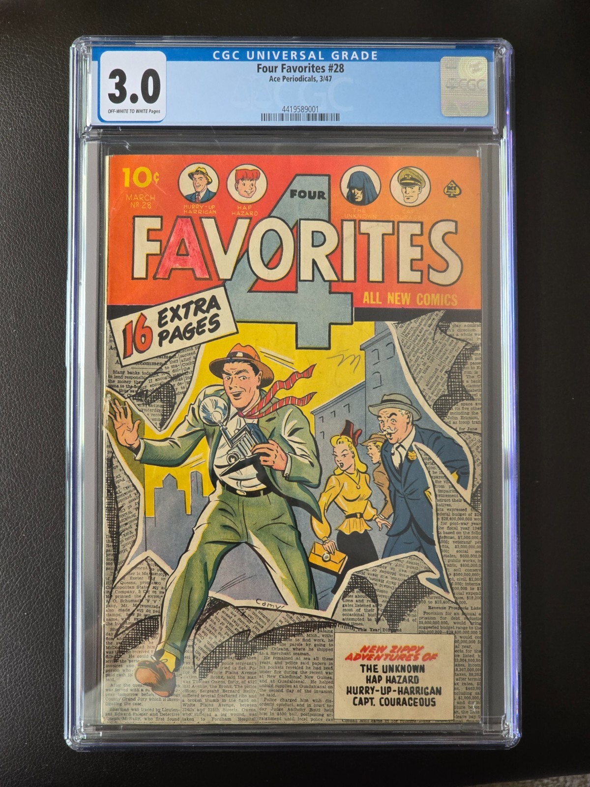 Four Favorites 28 3/47 Ace Periodicals CGC Certified 3.0 Four Favorites 28 3/47 Ace Periodicals CGC Certified 3.0