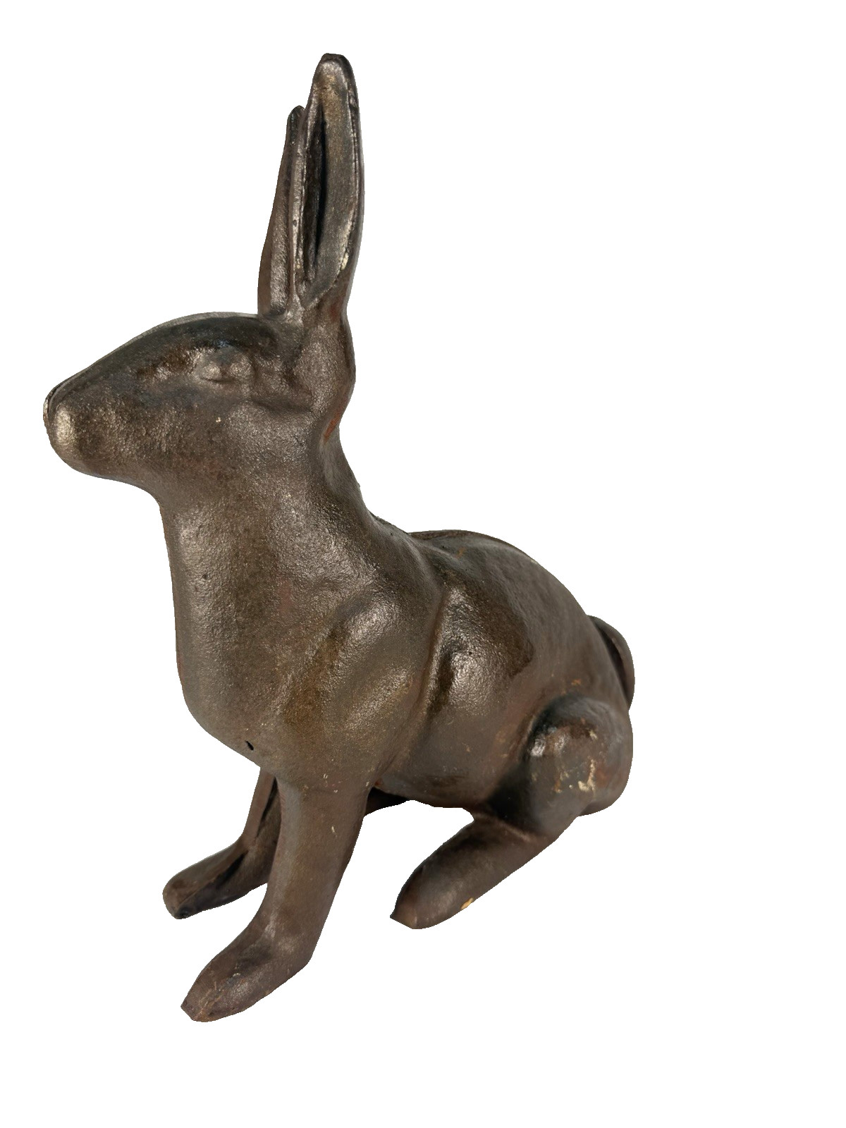 Cast Iron Seated Hare Rabbit Doorstop 11.5 Cast Iron Seated Hare Rabbit Doorstop 11.5