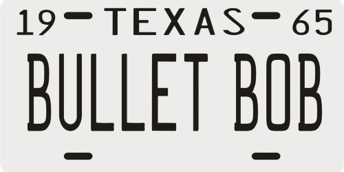 Bullet Bob Hayes Dallas Cowboys Rookie 1965 Texas License plate