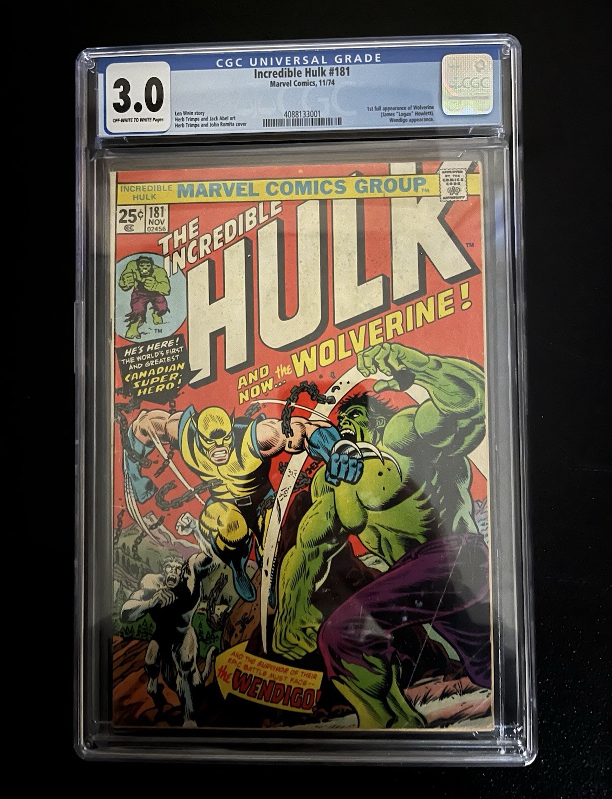 Hulk #181, CGC 3.0 Hulk #181, CGC 3.0