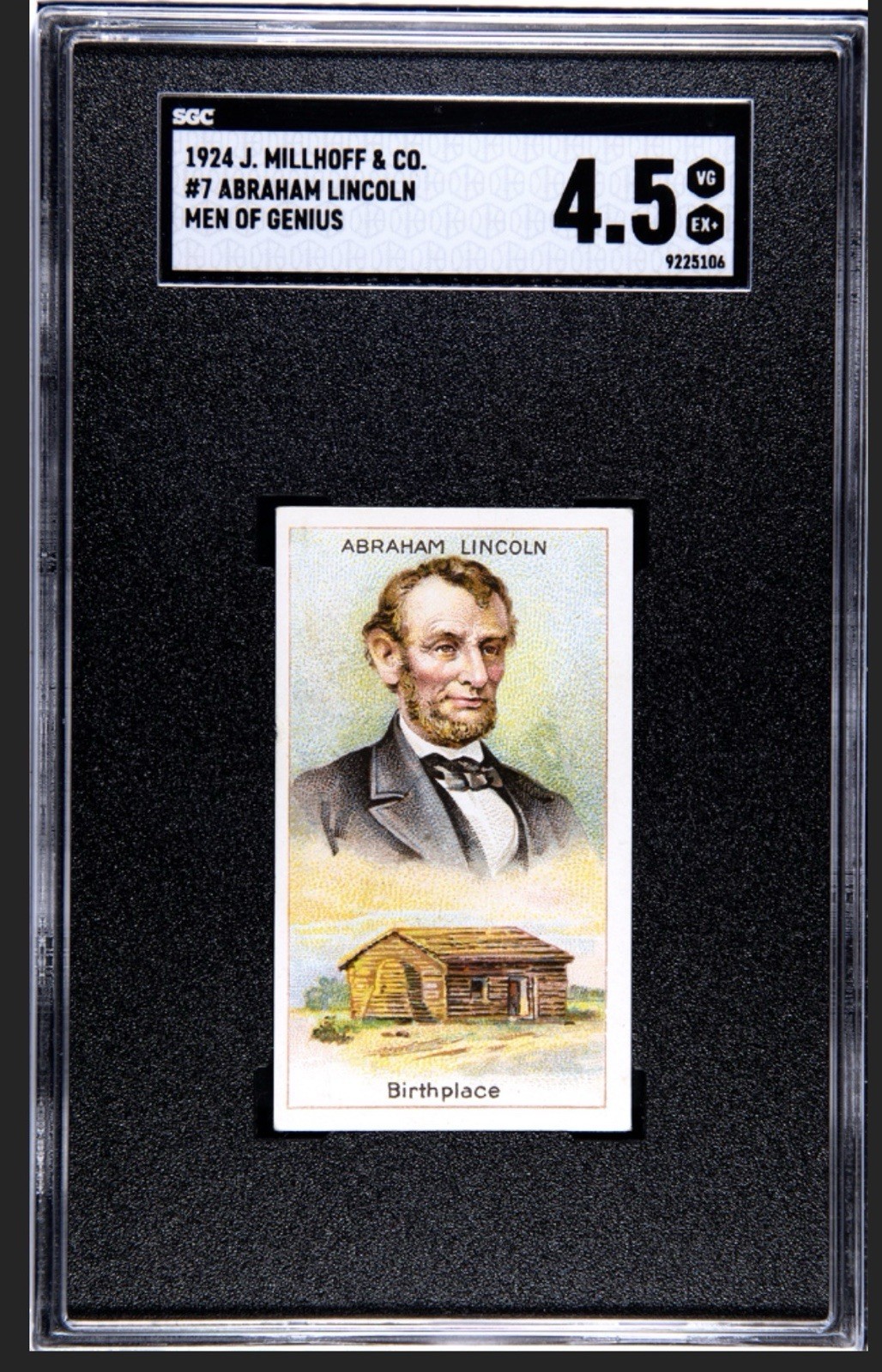 1924 J. Millhoff & Co. Men of Genius Set Abraham Lincoln SGC 4.5 1924 J. Millhoff & Co. Men of Genius Set Abraham Lincoln SGC 4.5
